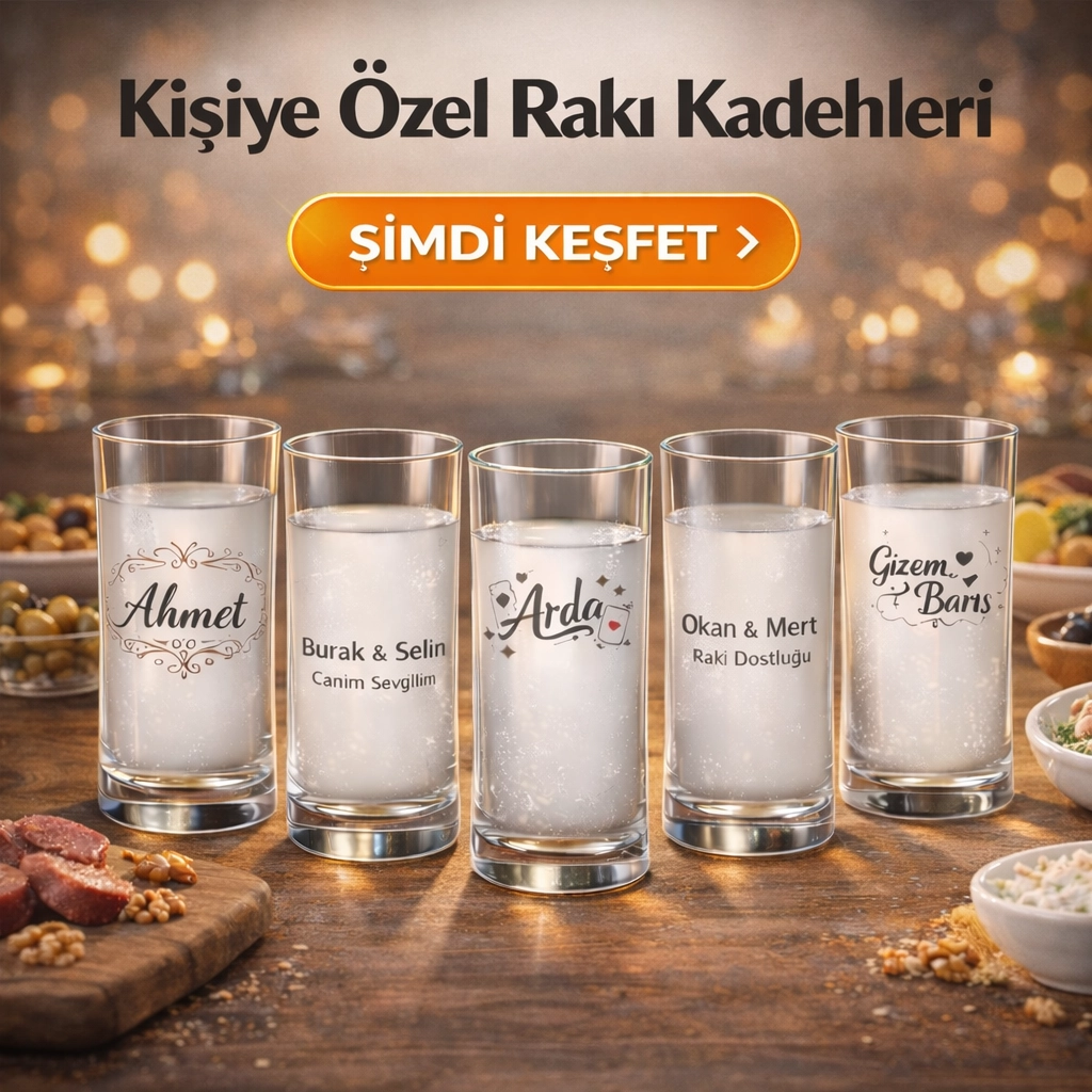 Kişiye Özel Rakı Kadehi Tasarımlarımız