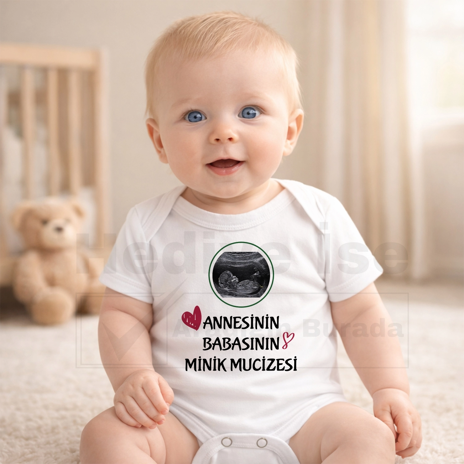 Annesinin Babasının Minik Mucizesi - Bebek Body Zıbın