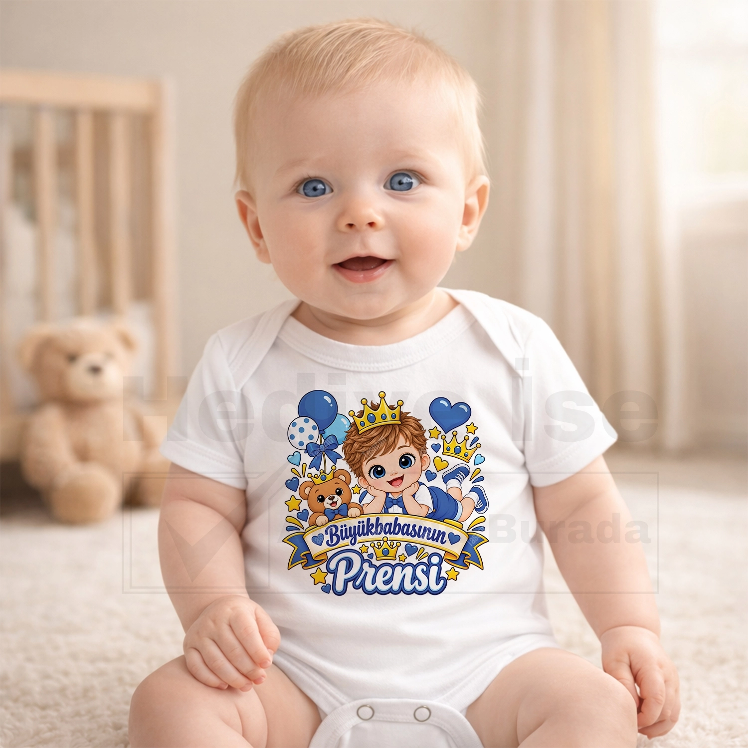 Büyükbabasının Prensi - Bebek Body Zıbın