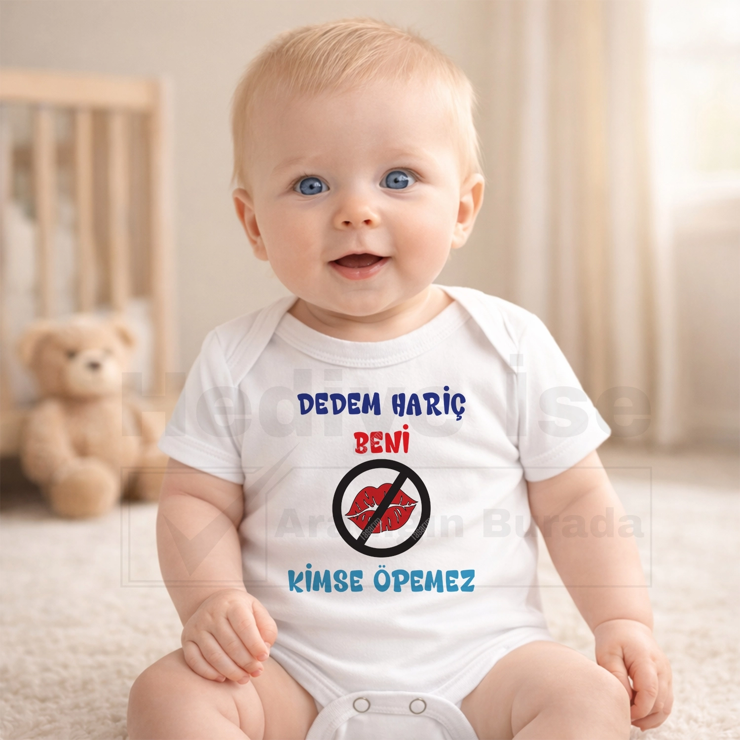 Dedem Hariç Beni Kimse Öpemez - Bebek Body Zıbın