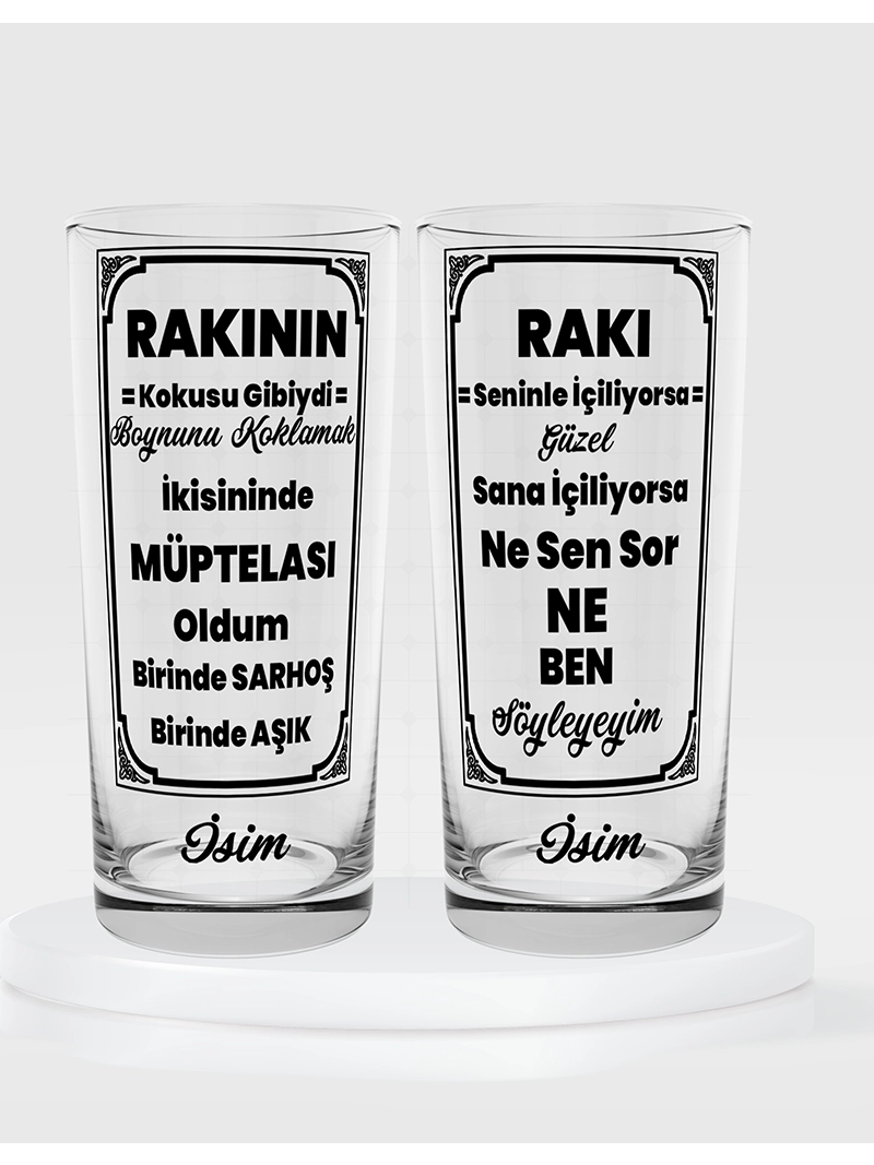 İkili Rakı Kadehi