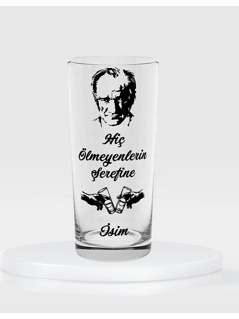 Hiç Ölmeyenlerin Şerefine Temalı Tekli Rakı Bardağı