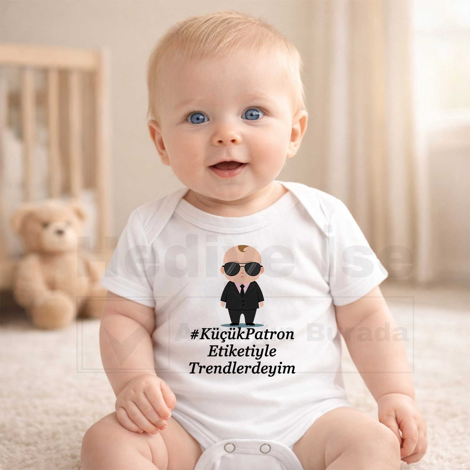 #KüçükPatron Etiketiyle Trendlerdeyim - Bebek Body Zıbın