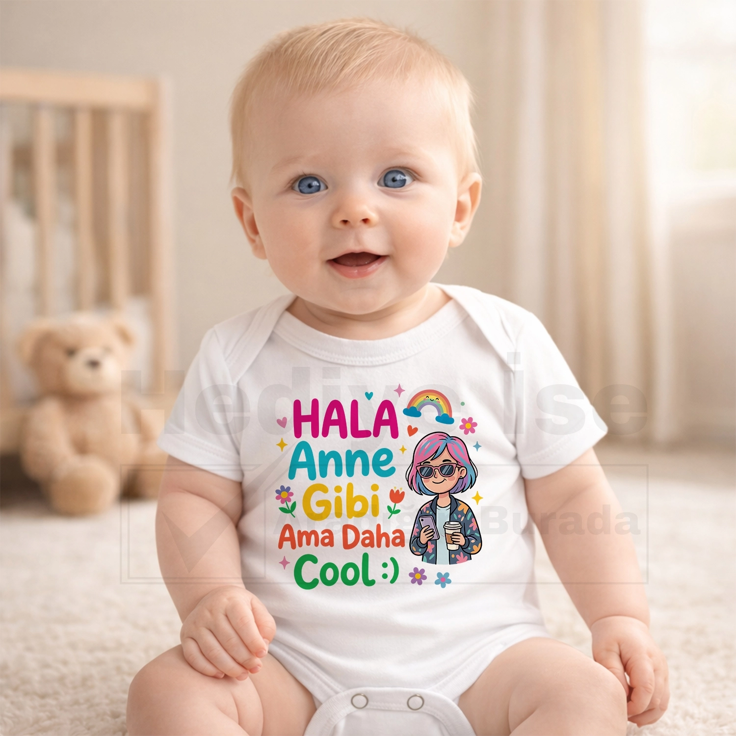 Hala Anne Gibi Ama Daha Cool - Bebek Body Zıbın