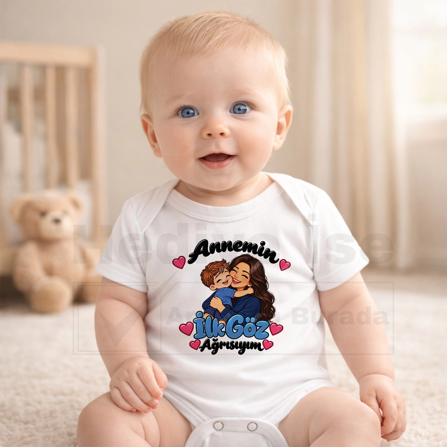 Annemin İlk Göz Ağrısıyım - Bebek Body Zıbın