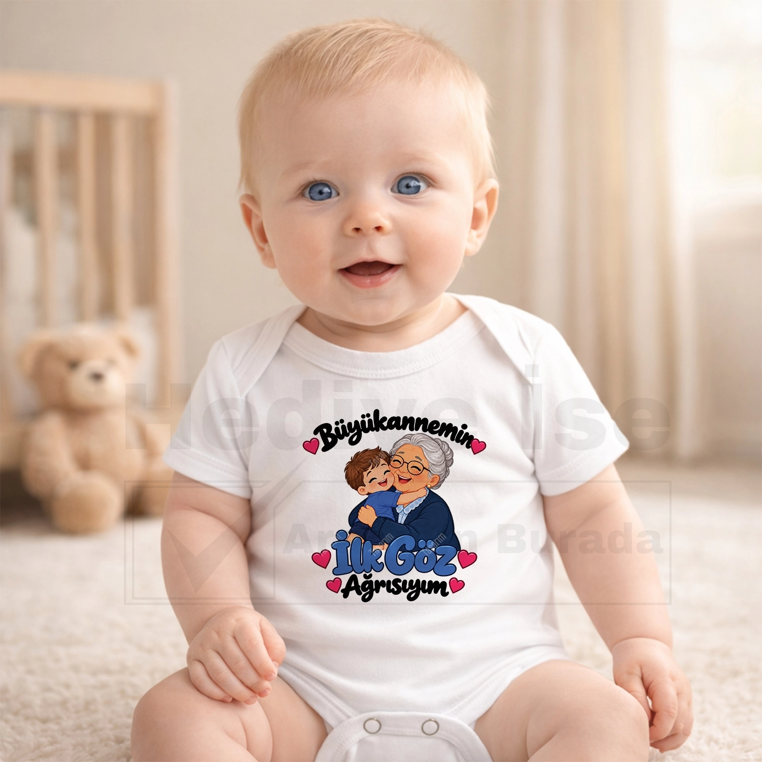 Büyükannemin İlk Göz Ağrısıyım - Bebek Body Zıbın