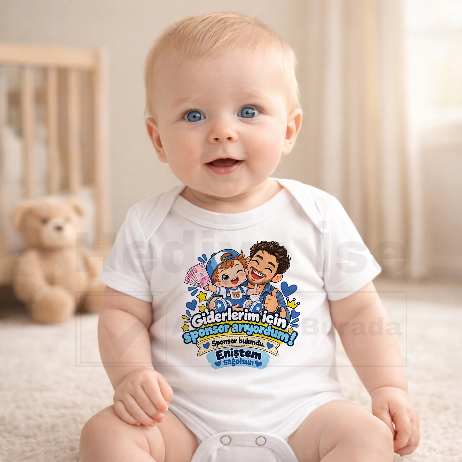 Giderlerim İçin Sponsor Arıyordum Sponsor Bulundu Eniştem Sağolsun - Bebek Body Zıbın