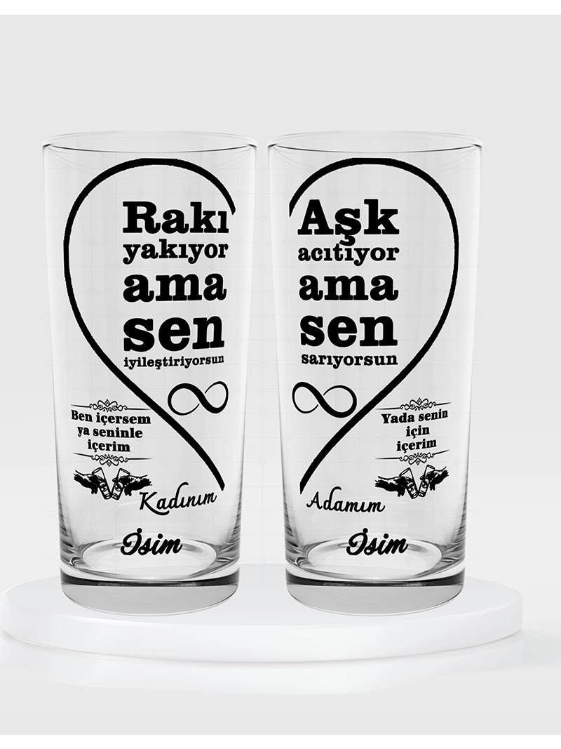 İkili Rakı Kadehi