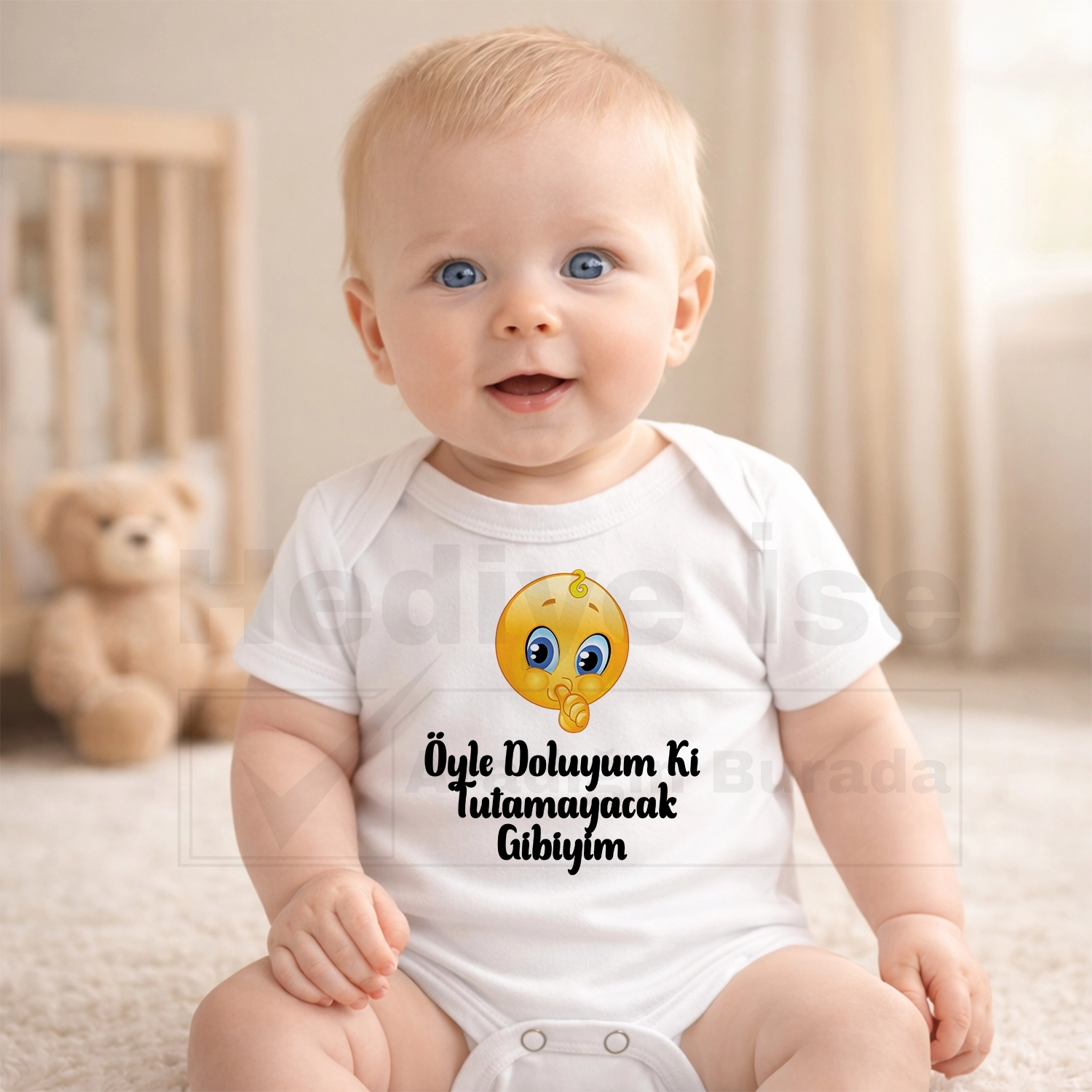 Öyle Doluyum Ki Tutamayacak Gibiyim - Bebek Body Zıbın