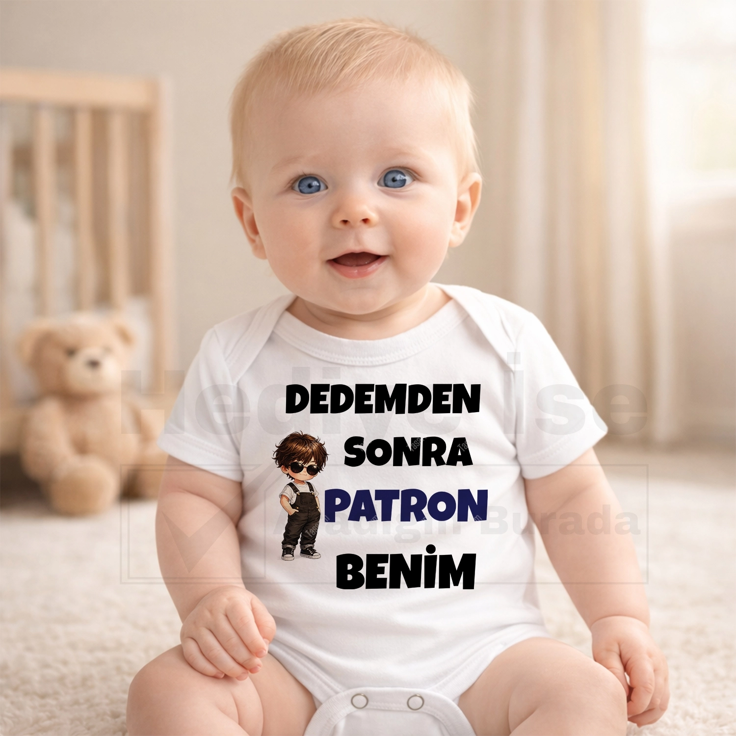 Dedemden Sonra Patron Benim - Bebek Body Zıbın