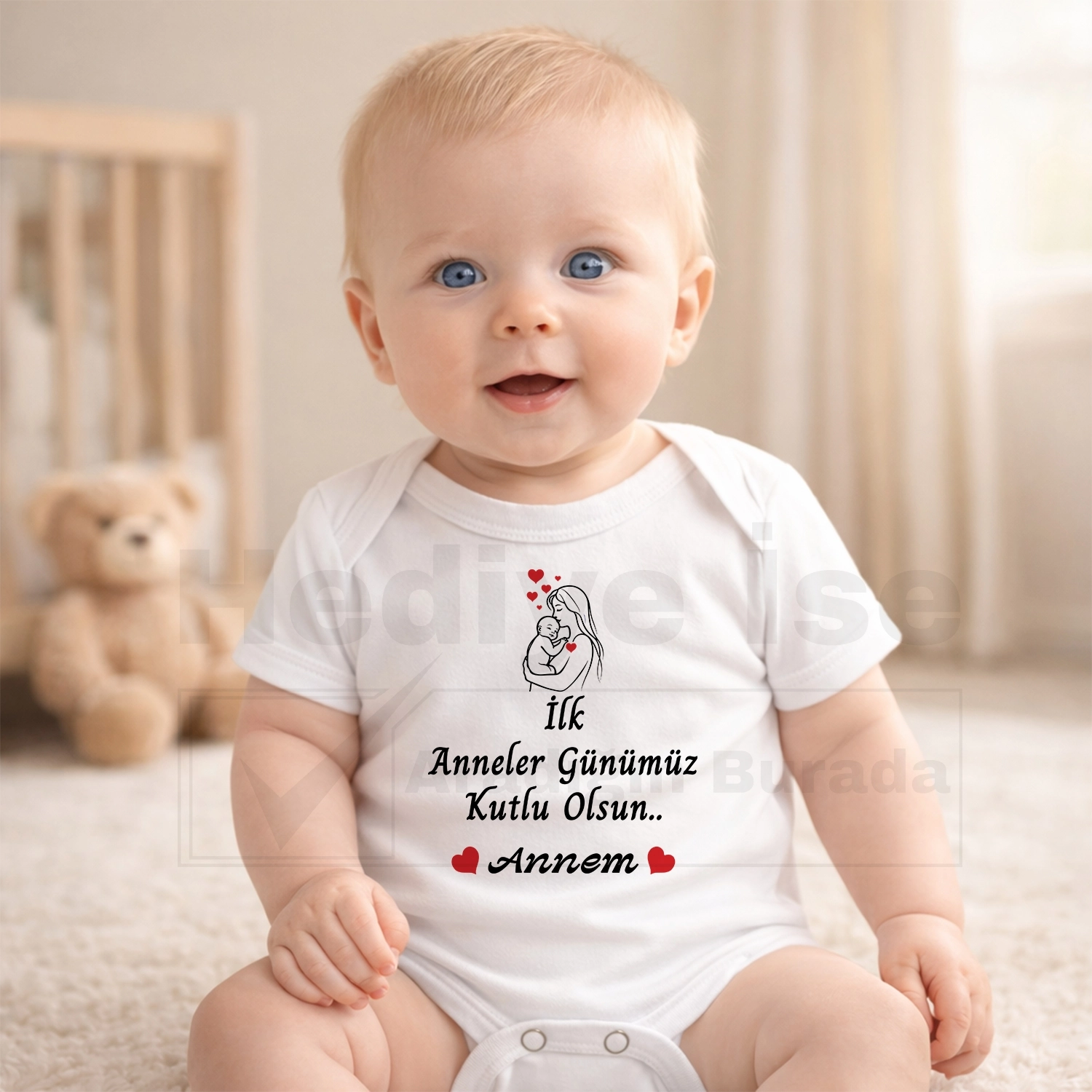İlk Anneler Günümüz Kutlu Olsun Annem - Bebek Body Zıbın