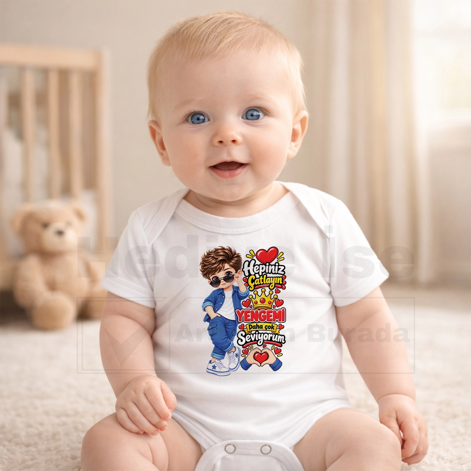 Hepiniz Çatlayın Yengemi Daha Çok Seviyorum - Bebek Body Zıbın