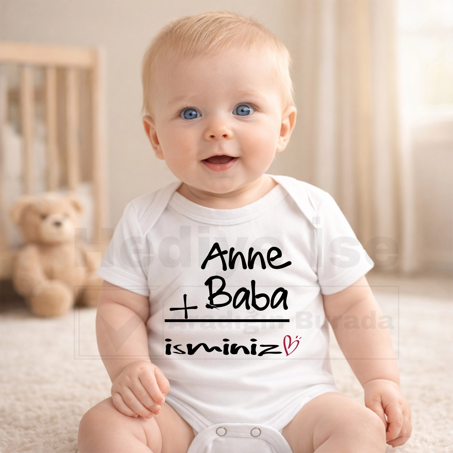 Anne ve Baba Sonuç Ben - Bebek Body Zıbın