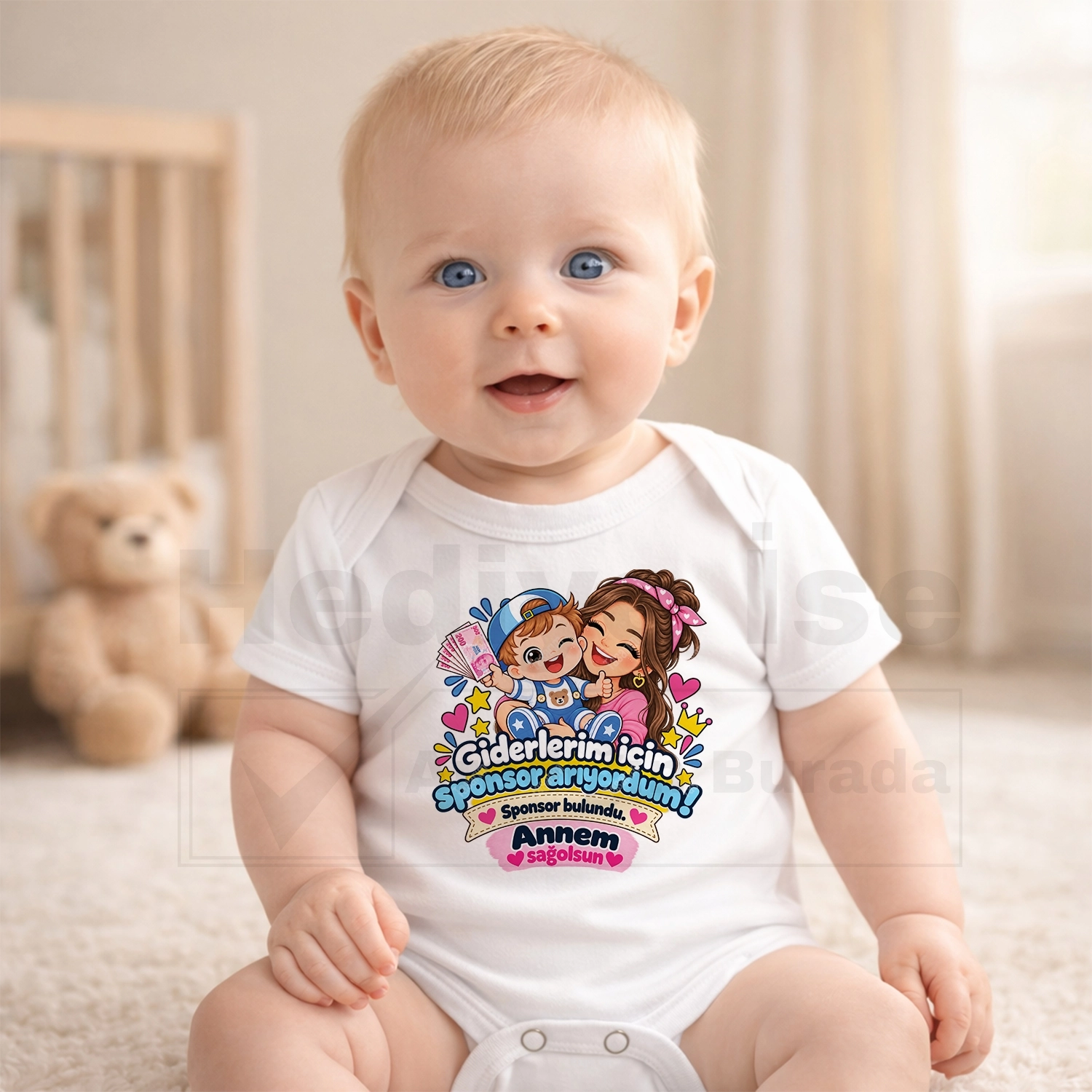 Giderlerim İçin Sponsor Arıyordum Sponsor Bulundu Annem Sağolsun - Bebek Body Zıbın