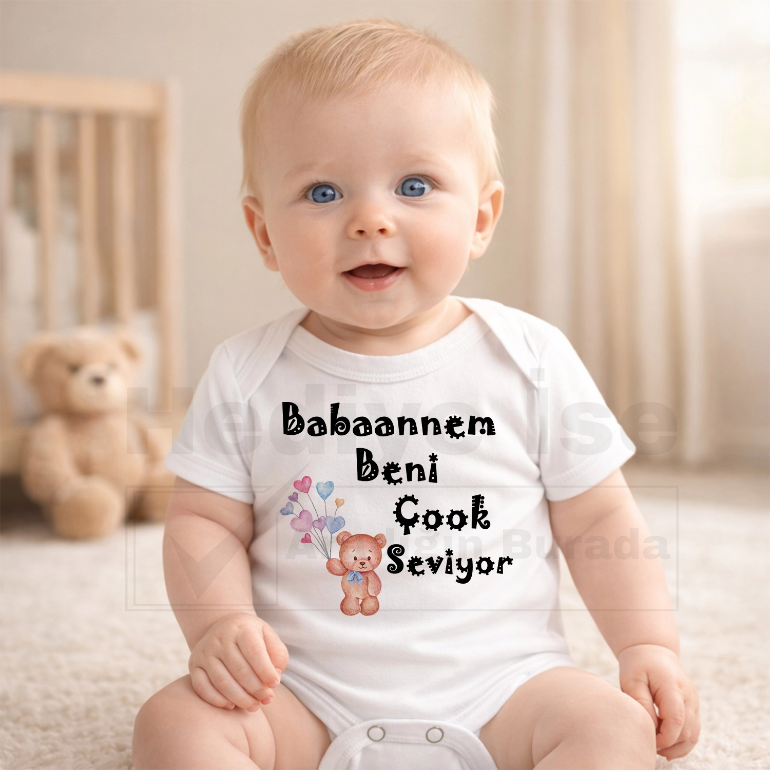 Babaannem Beni Çok Seviyor - Bebek Body Zıbın