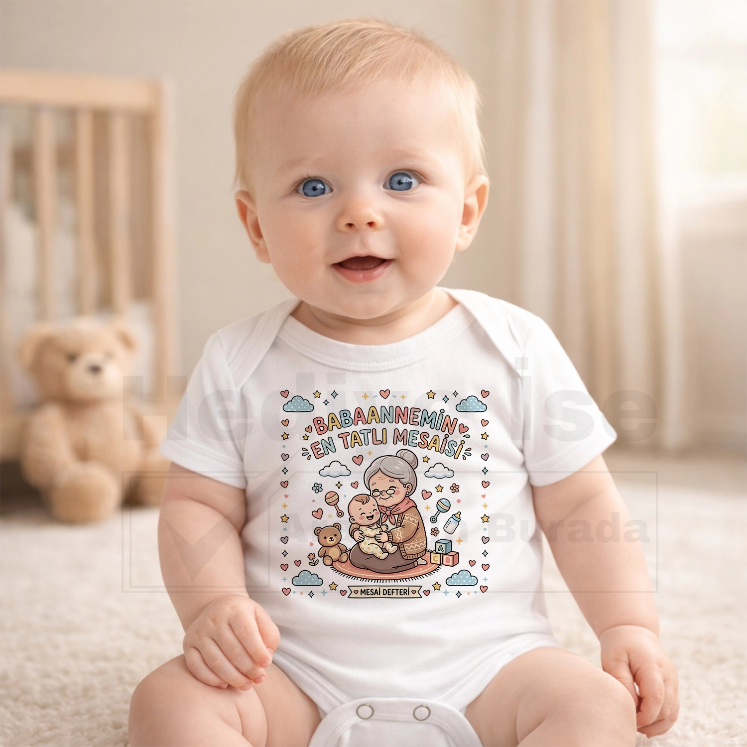 Babaannemin En Tatlı Mesaisi - Bebek Body Zıbın