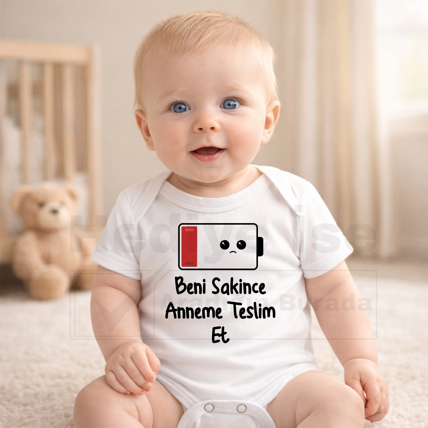 Beni Sakince Anneme Teslim Et - Bebek Body Zıbın