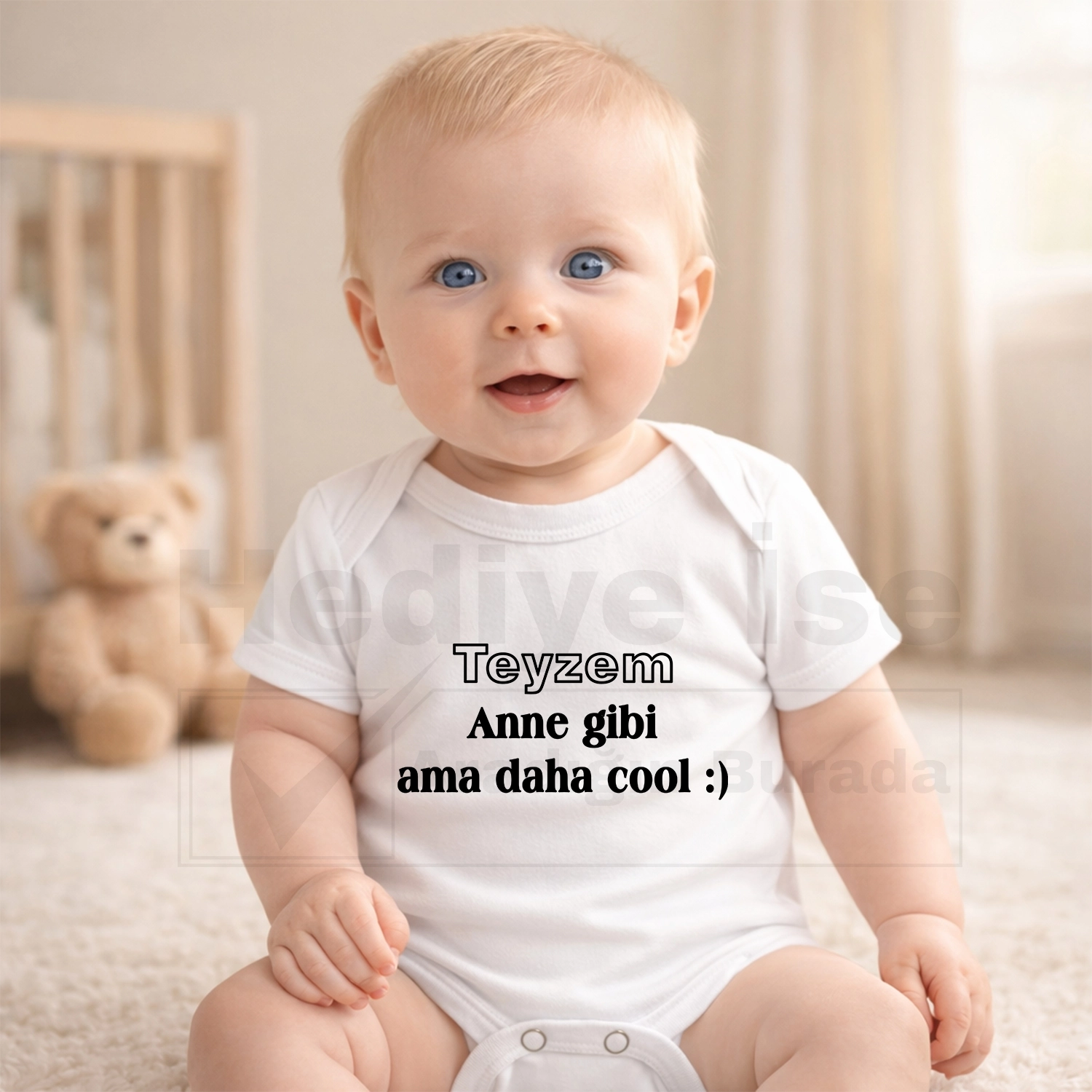 Teyzem Anne gibi Ama Daha Cool - Bebek Body Zıbın