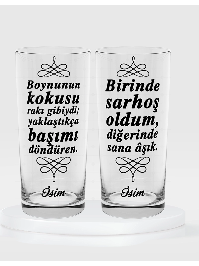 İkili Rakı Kadehi