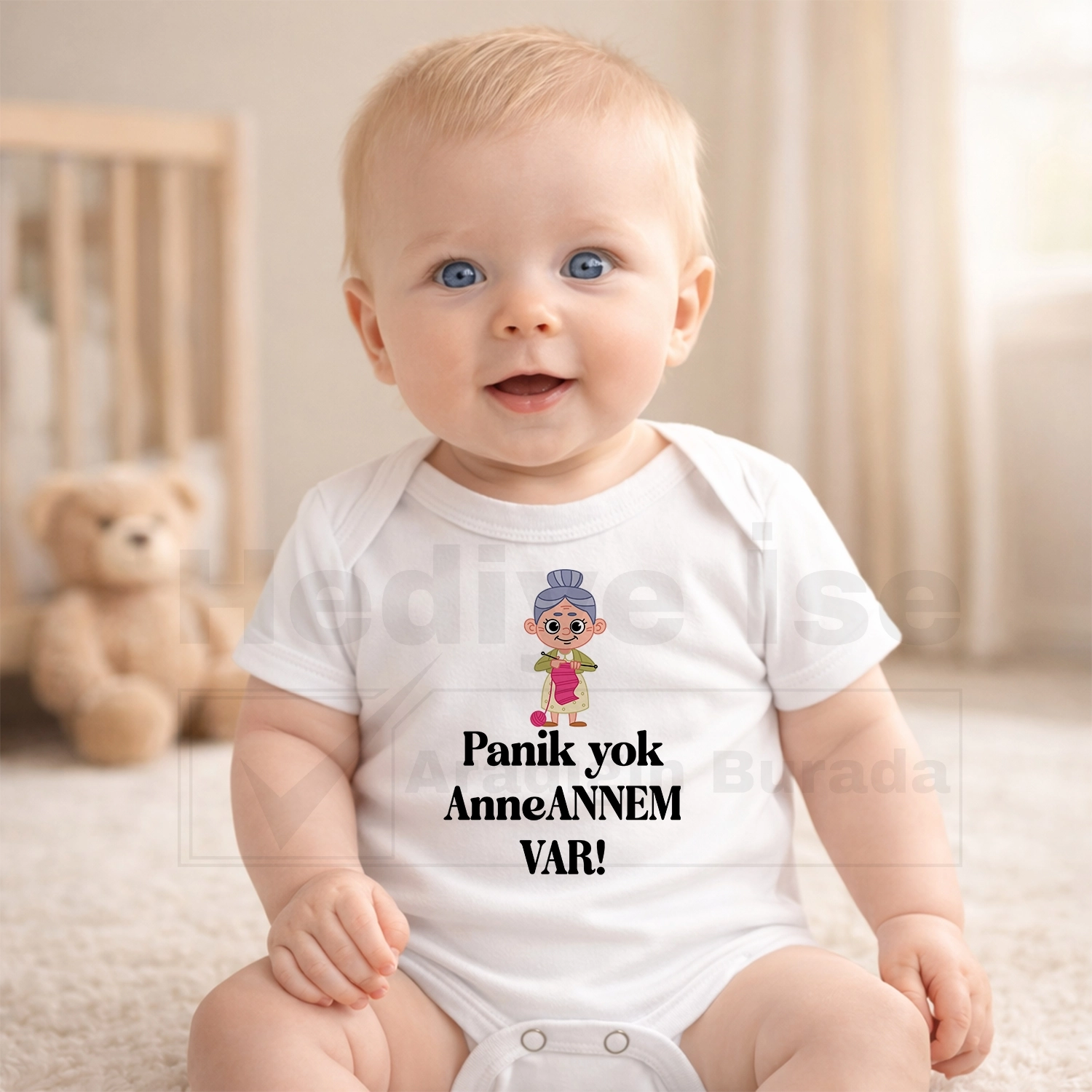 Panik Yok Anneannem Var - Bebek Body Zıbın