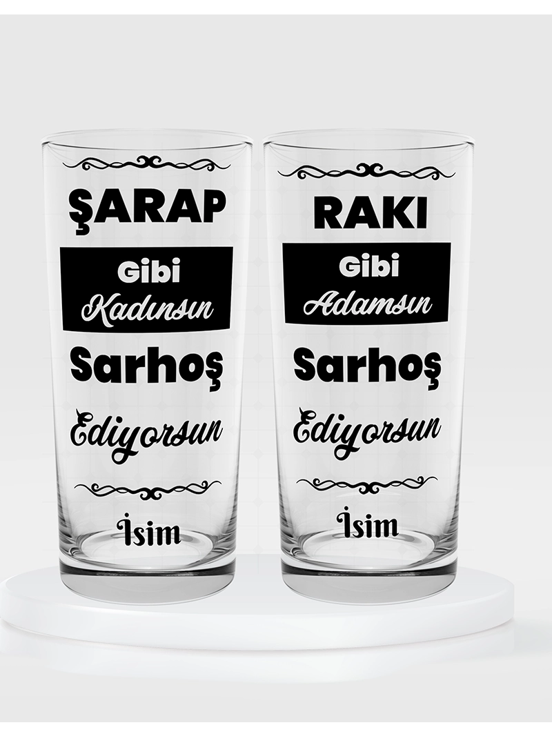 İkili Rakı Kadehi