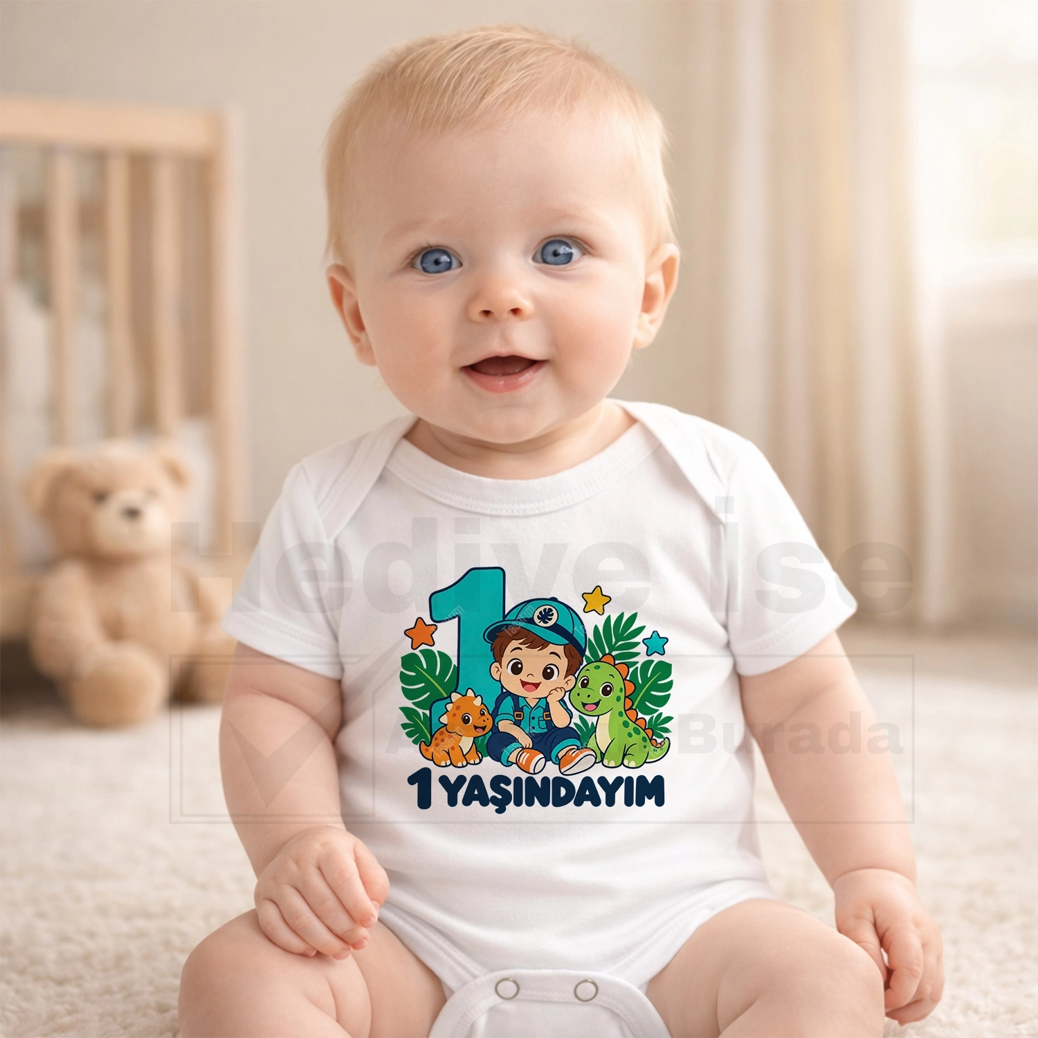 1 Yaşındayım - Bebek Body Zıbın