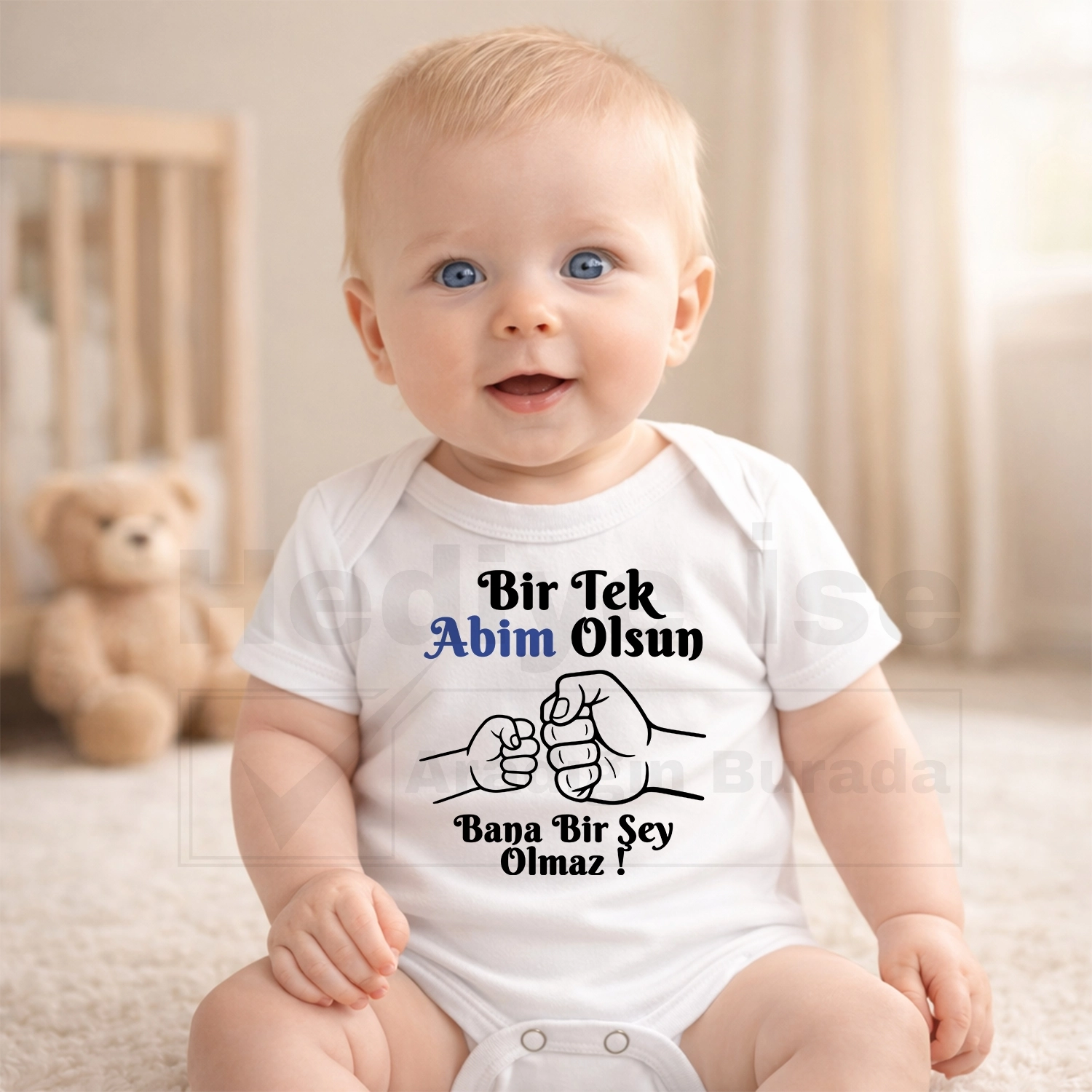 Bir Tek Abim Olsun Bana Bir Şey Olmaz - Bebek Body Zıbın