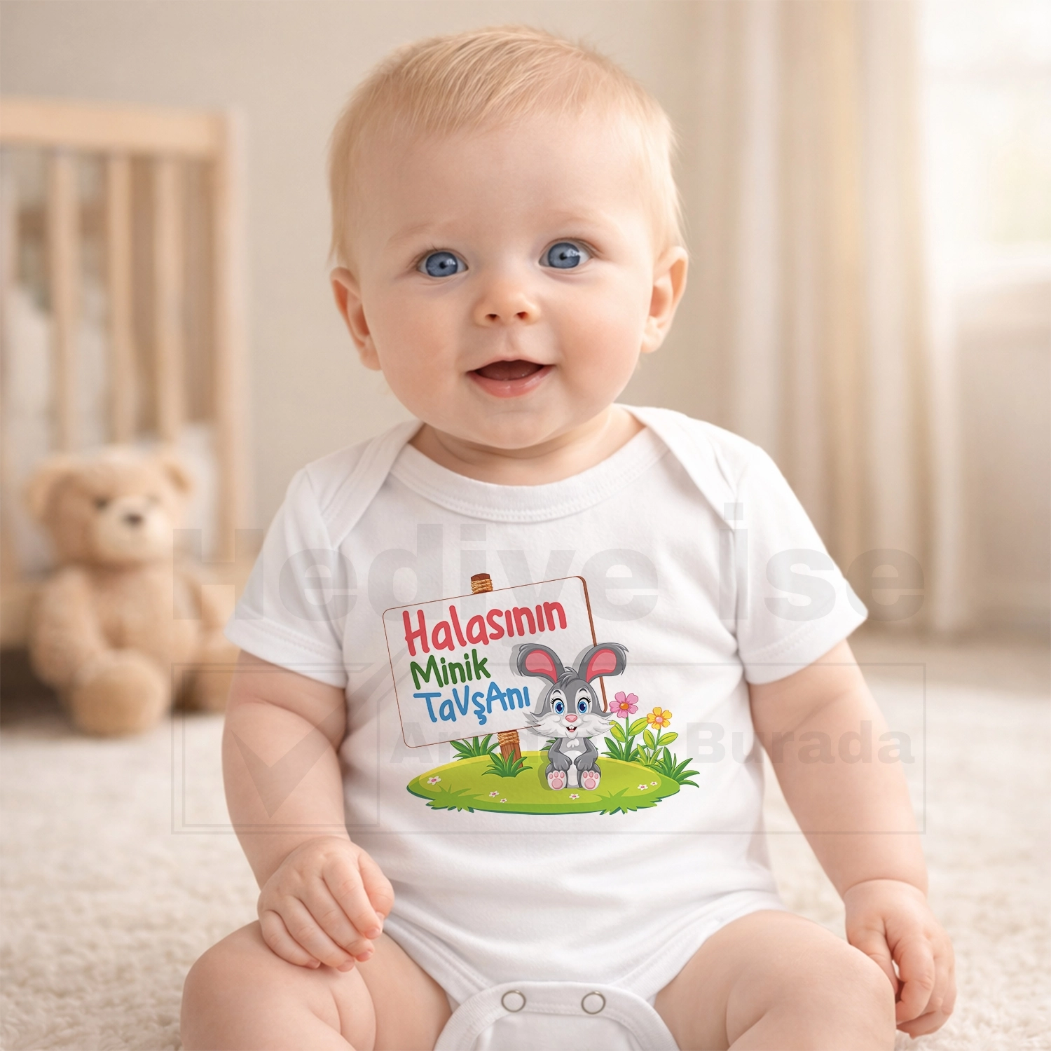 Halasının Minik Tavşanı - Bebek Body Zıbın