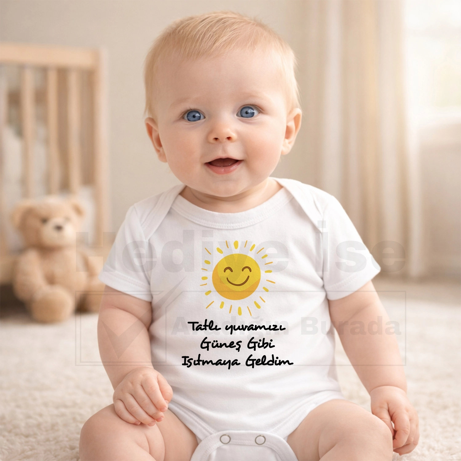 Tatlı Yuvamızı Güneş Gibi Isıtmaya Geldim - Bebek Body Zıbın