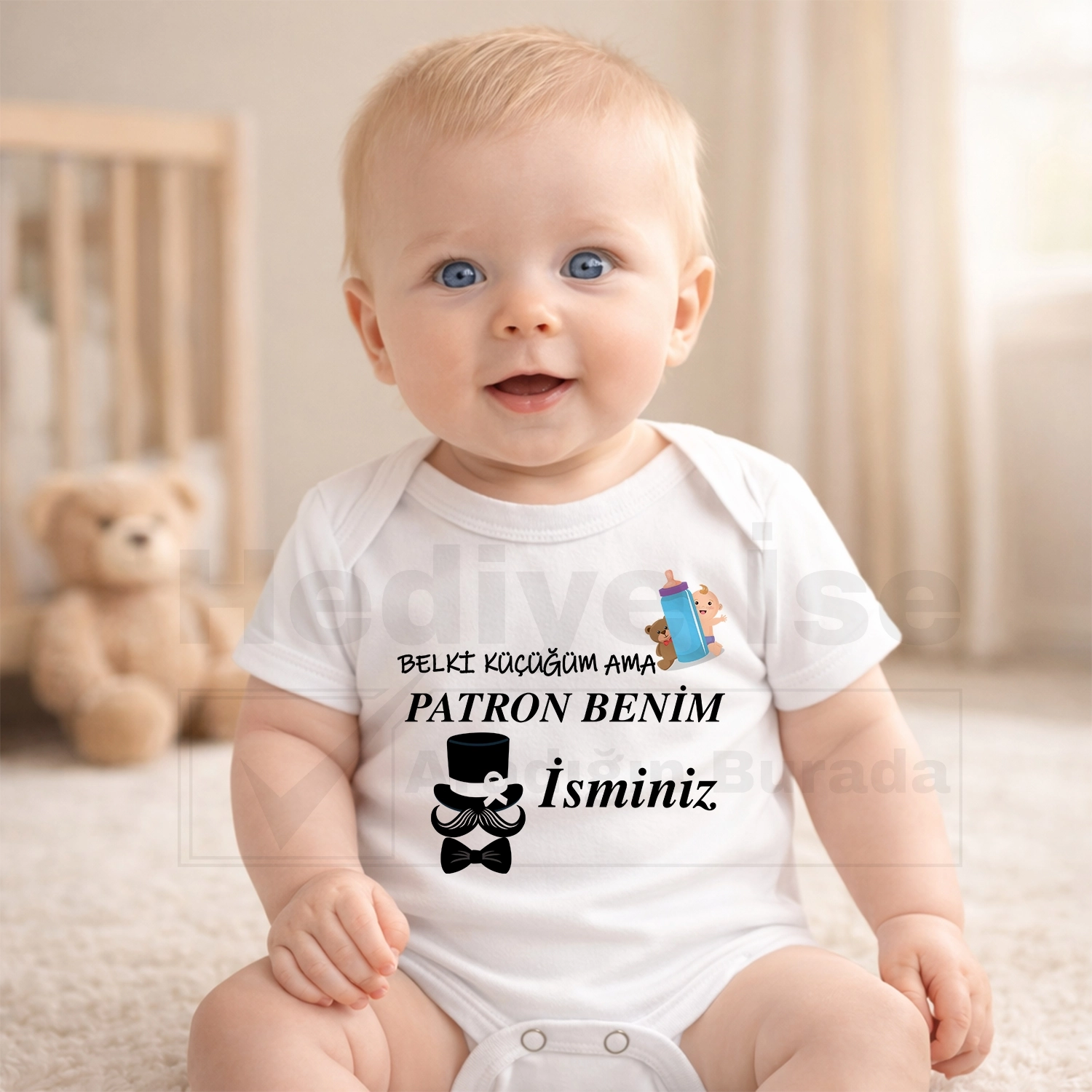 Belki Küçüğüm Ama Patron Benim - Bebek Body Zıbın