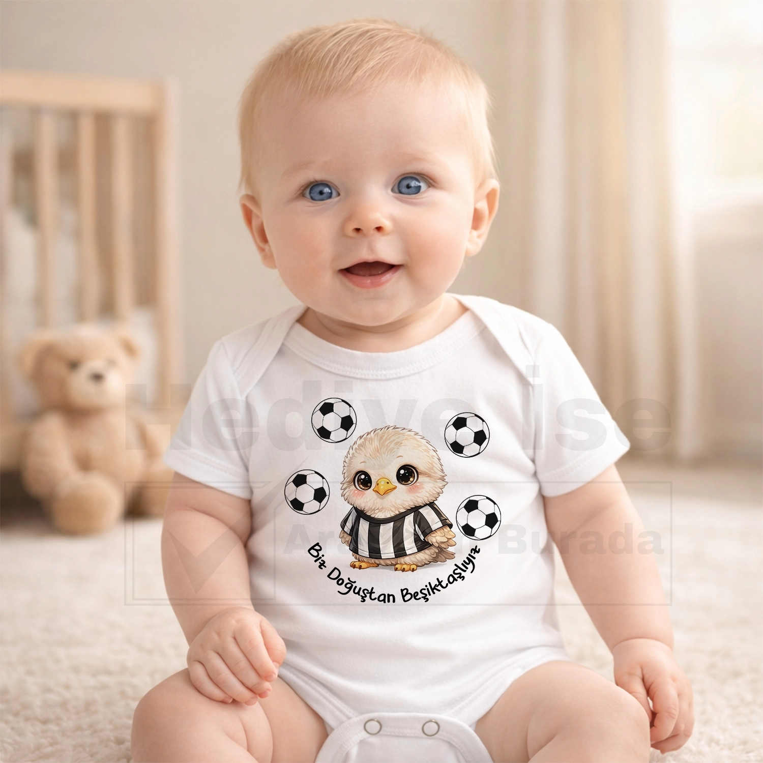 Biz Doğuştan Beşiktaşlıyız - Bebek Body Zıbın