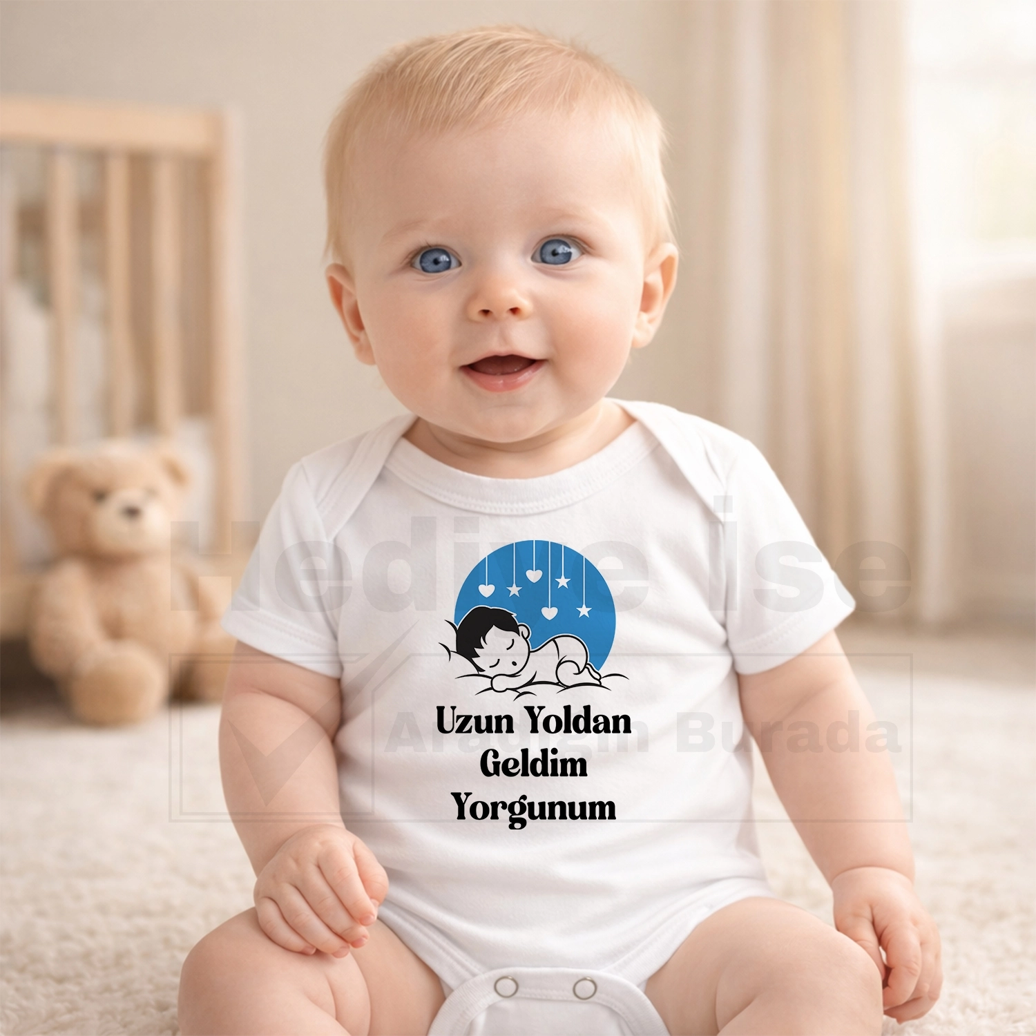 Uzun Yoldan Geldim Yorgunum - Bebek Body Zıbın