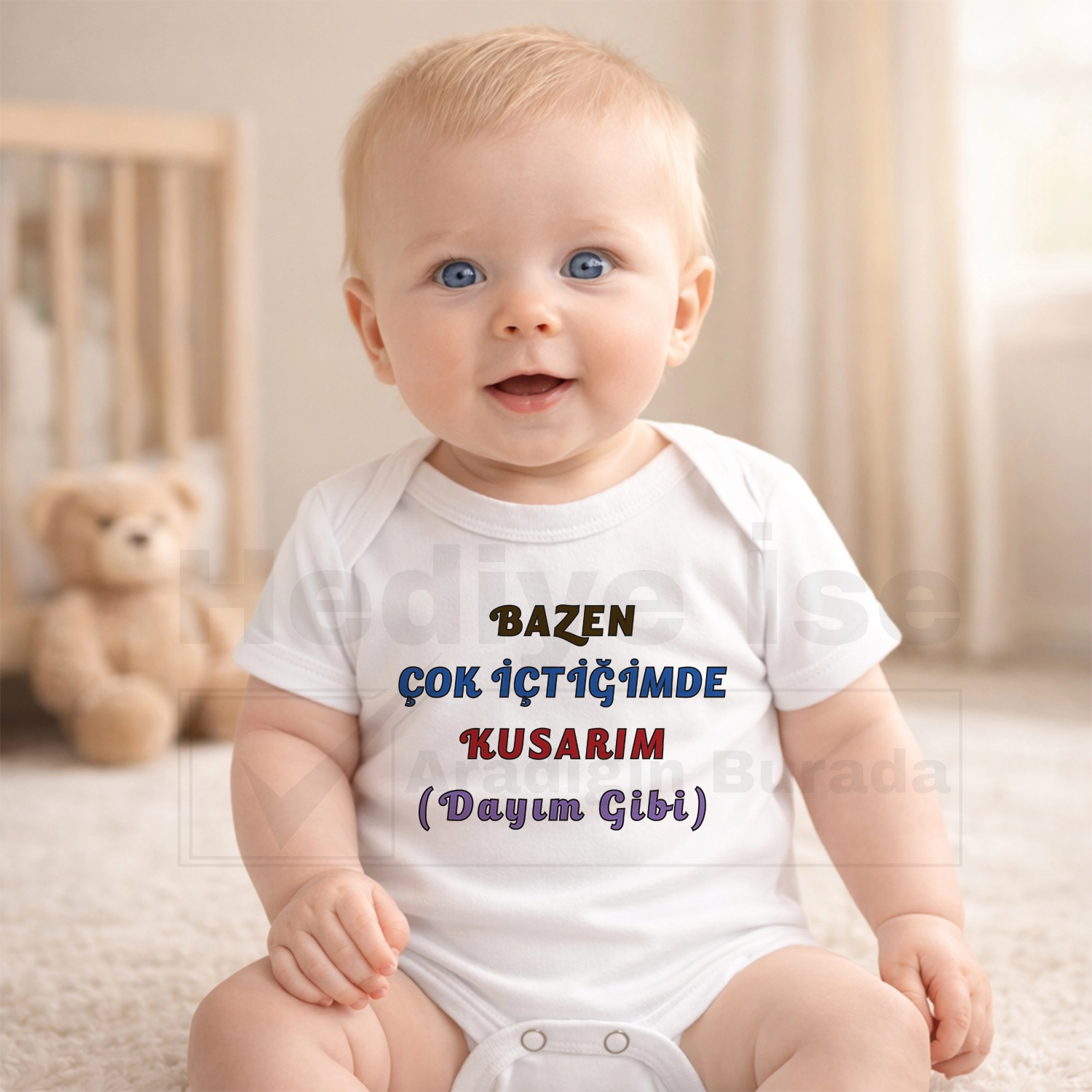 Bazen Çok İçtiğimde Kusarım Dayım Gibi - Bebek Body Zıbın