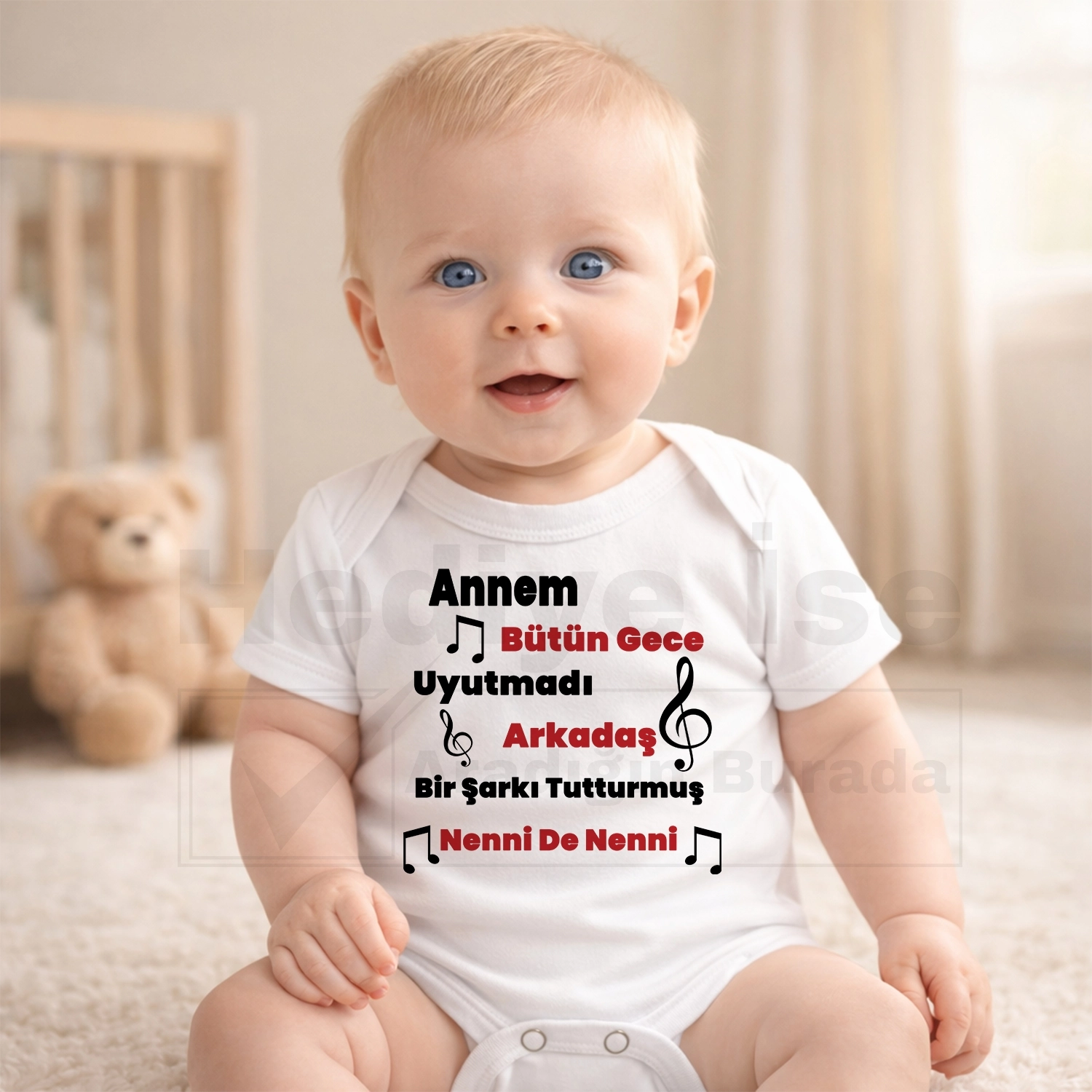 Annem Bütün Gece Uyutmadı Arkadaş - Bebek Body Zıbın