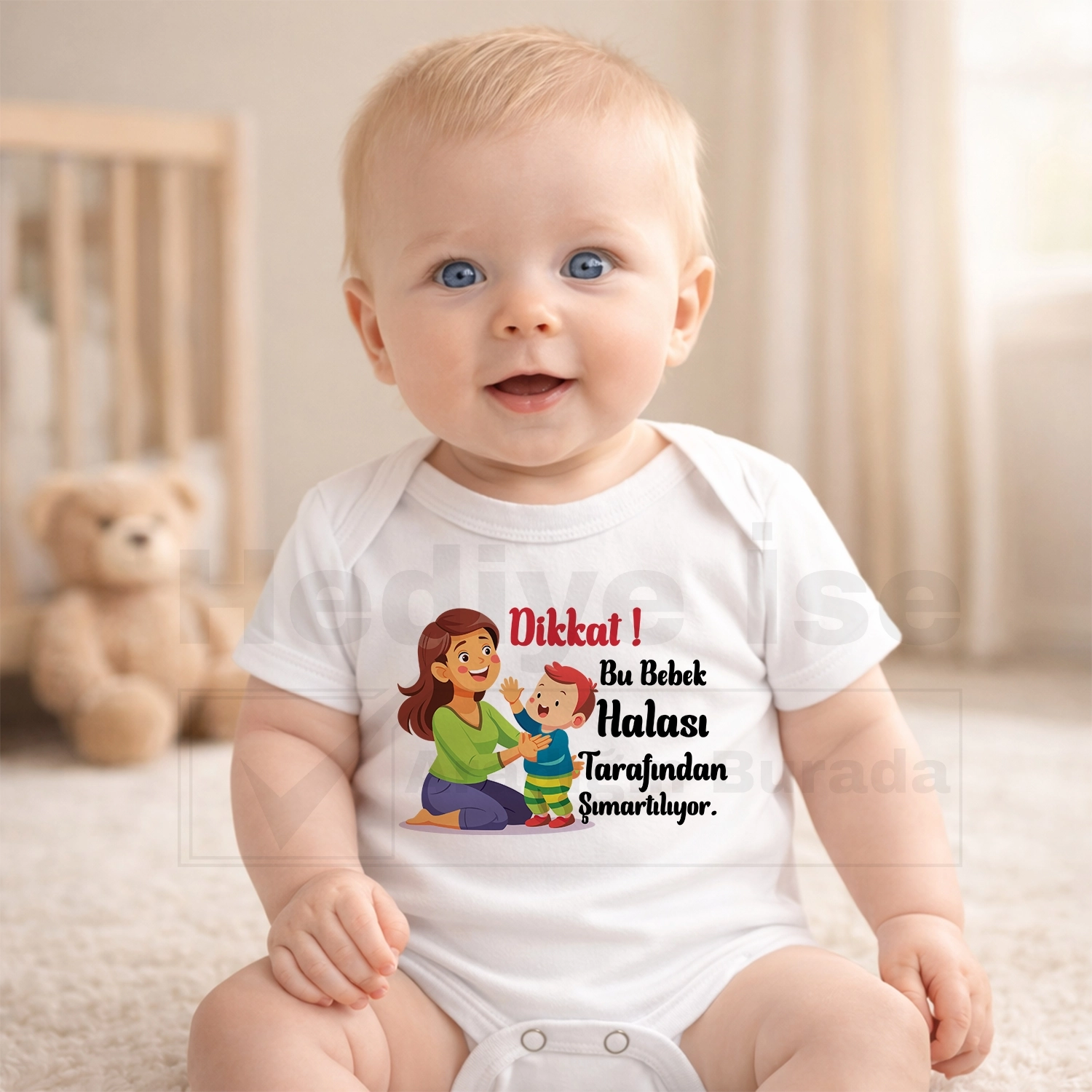 Dikkat ! Bu Bebek Halası Tarafından Şımartılıyor - Bebek Body Zıbın