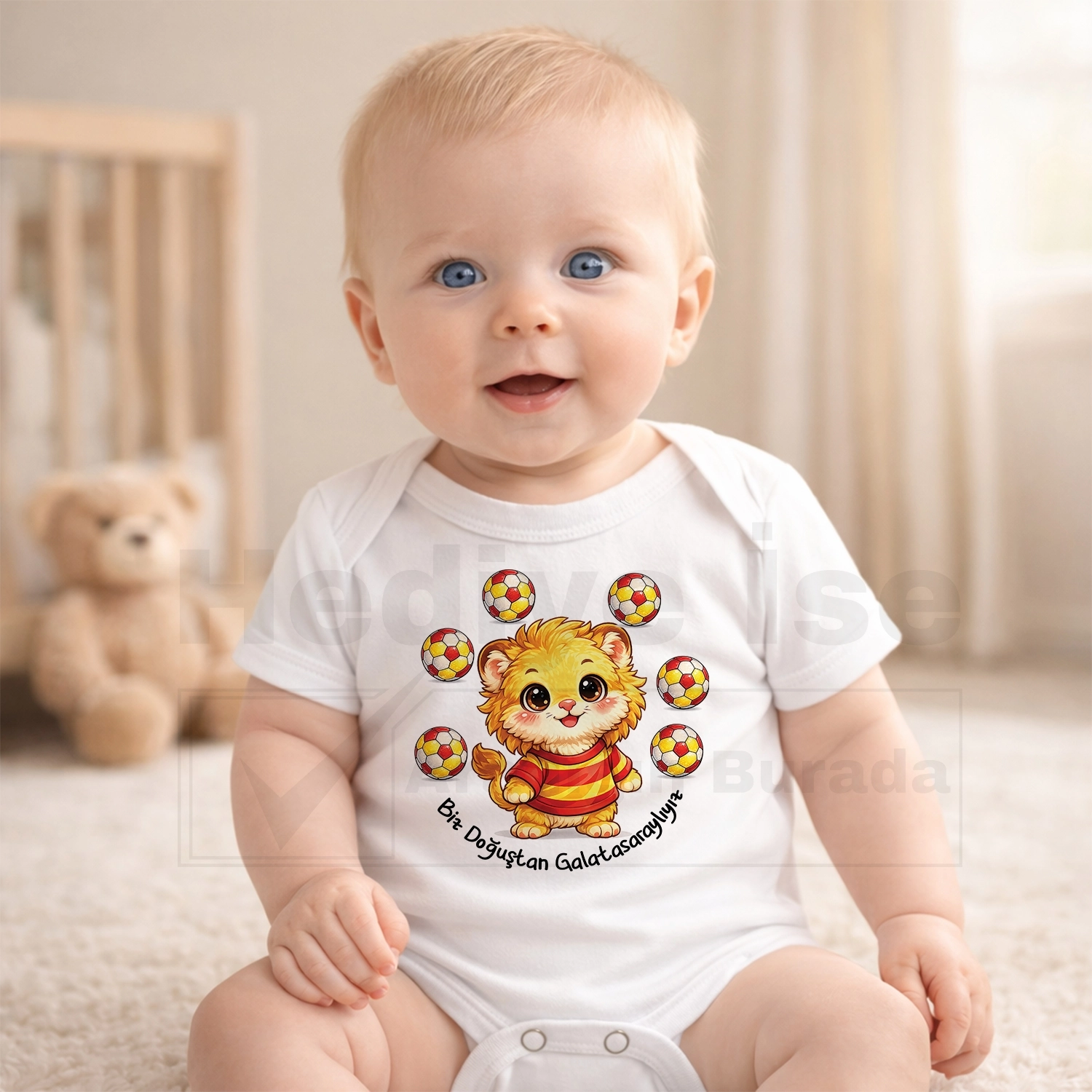 Biz Doğuştan Galatasaraylıyız - Bebek Body Zıbın