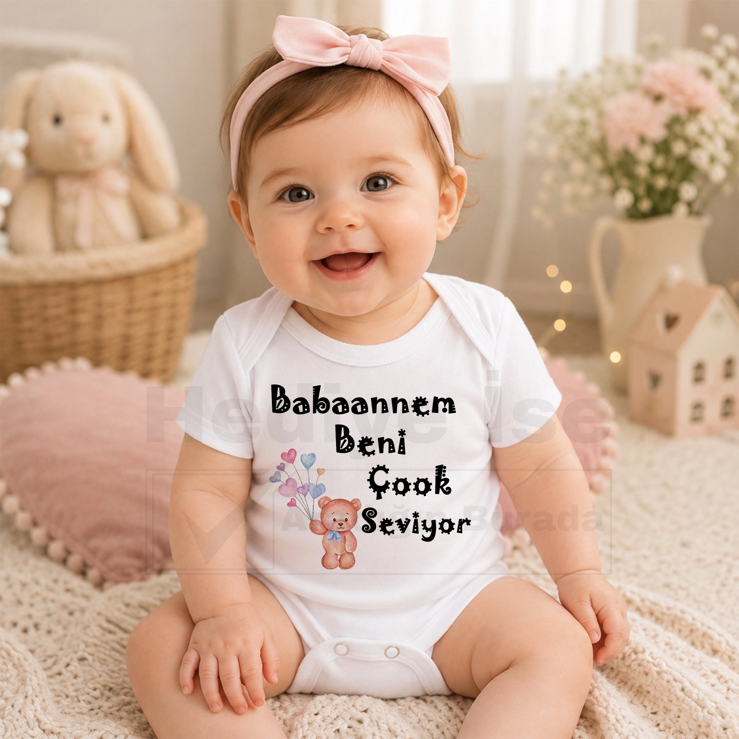 Babaannem Beni Çok Seviyor - Bebek Body Zıbın