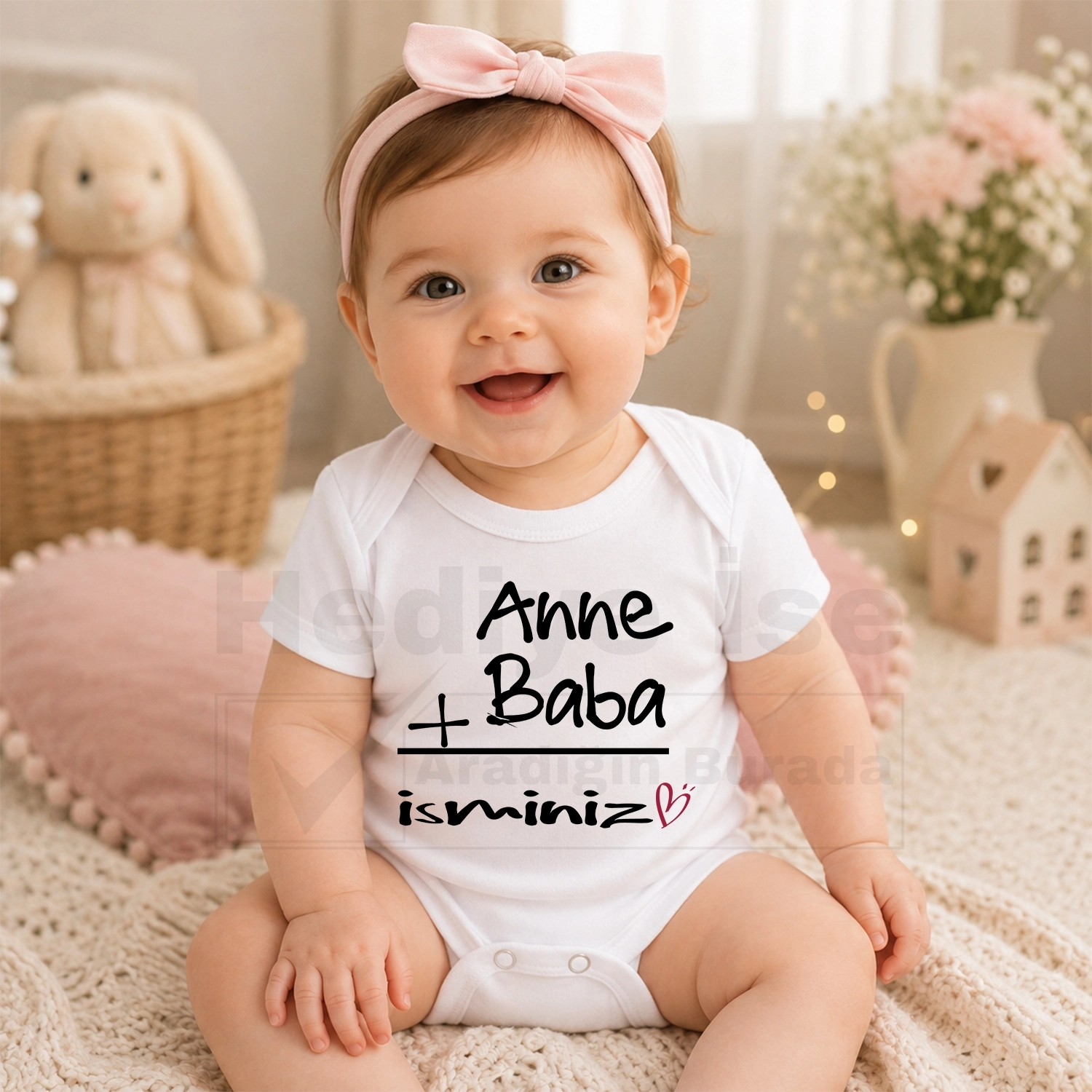 Anne ve Baba Sonuç Ben - Bebek Body Zıbın