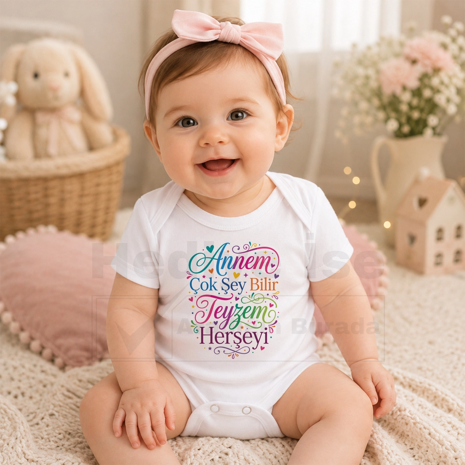 Annem Çok Şey Bilir Teyzem Herşeyi - Bebek Body Zıbın