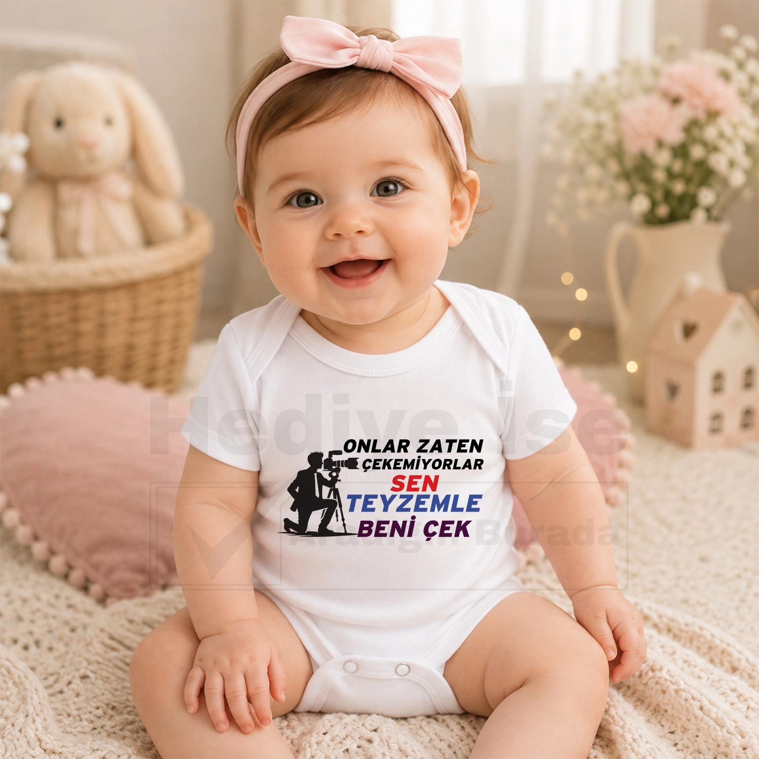 Onlar Zaten Çekemiyorlar Sen Teyzemle Beni Çek - Bebek Body Zıbın