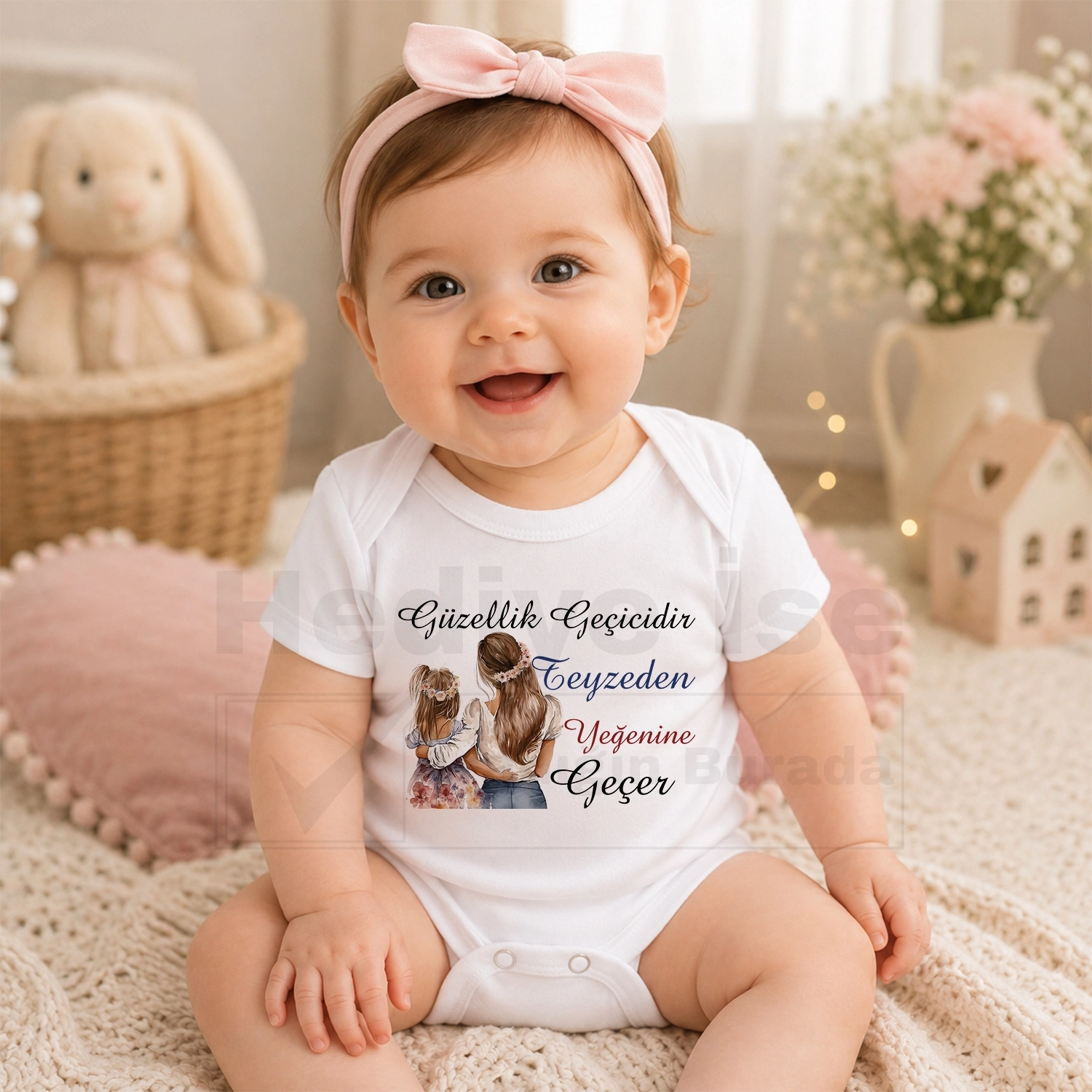 Güzellik Geçicidir Teyzeden Yeğenine Geçer - Bebek Body Zıbın