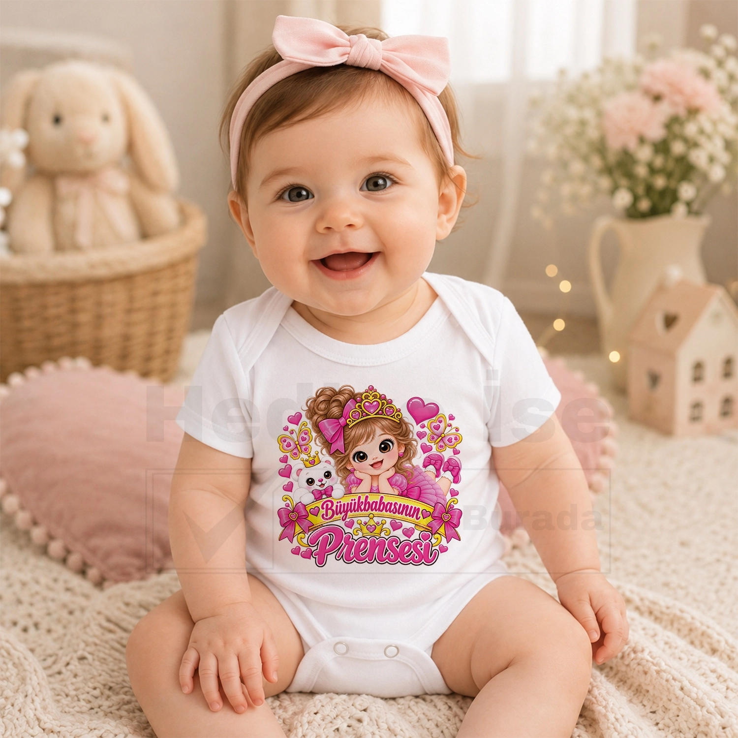 Büyükbabasının Prensesi - Bebek Body Zıbın