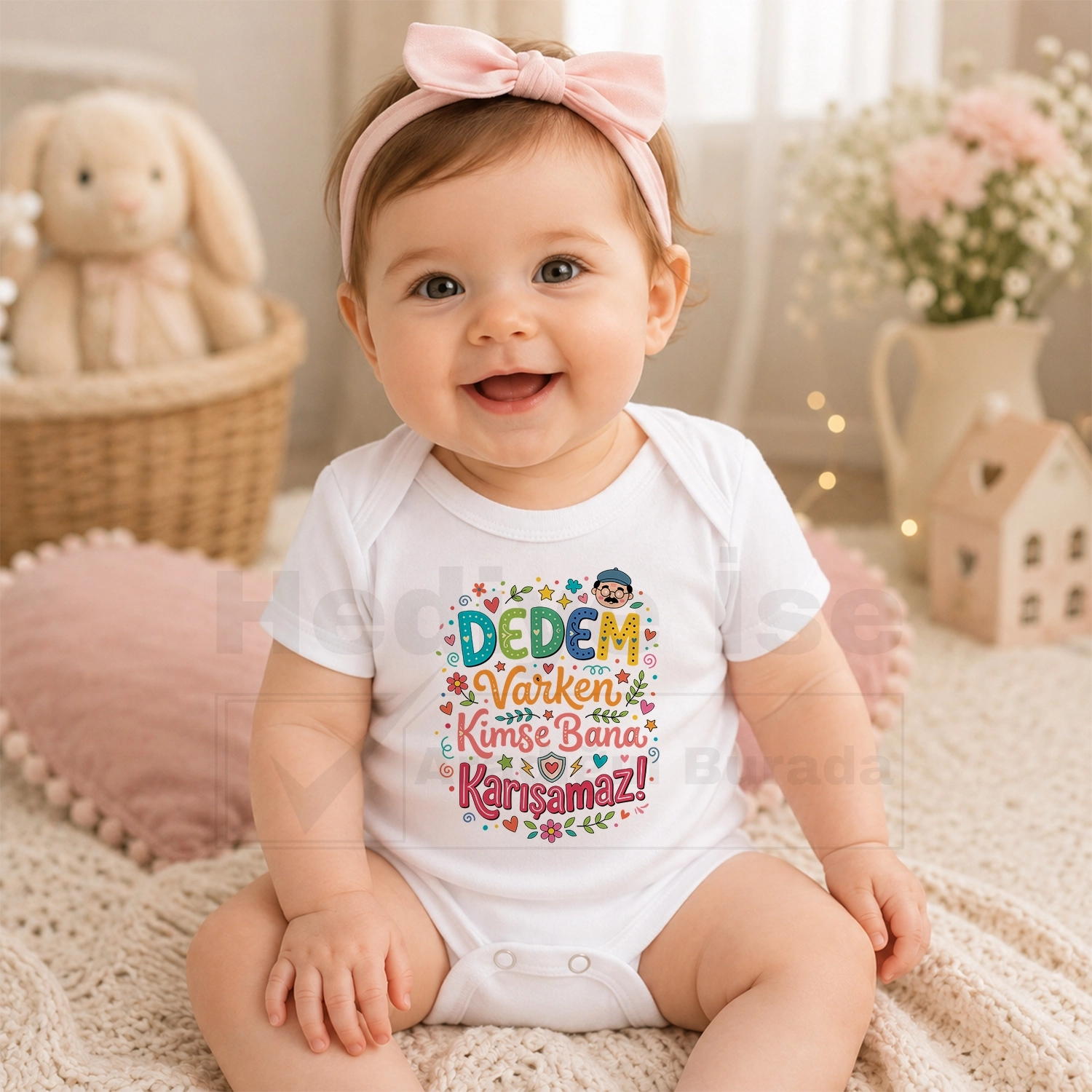 Dedem Varken Kimse Bana Karışamaz - Bebek Body Zıbın