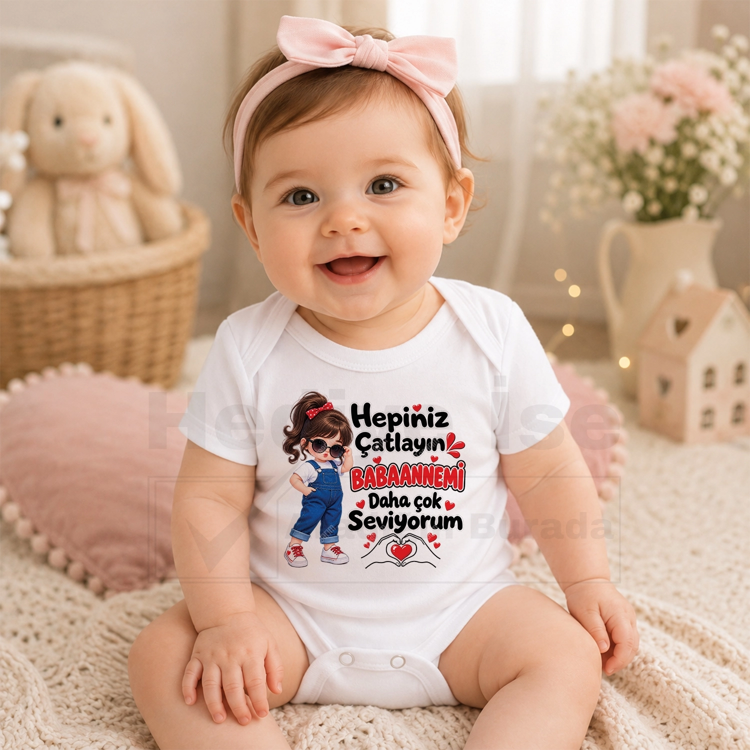 Hepiniz Çatlayın Babaannemi Daha Çok Seviyorum - Bebek Body Zıbın