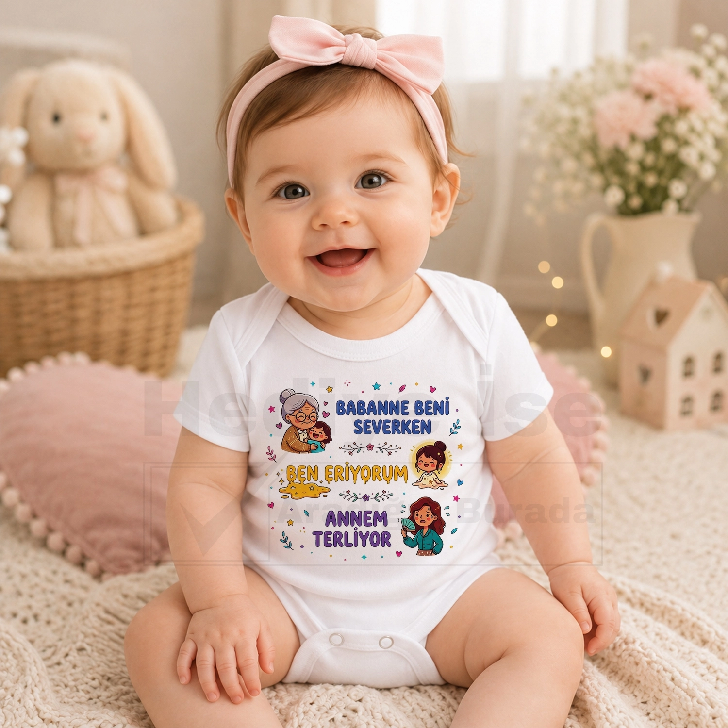 Babaanne Beni Severken Ben Eriyorum Annem Terliyor - Bebek Body Zıbın