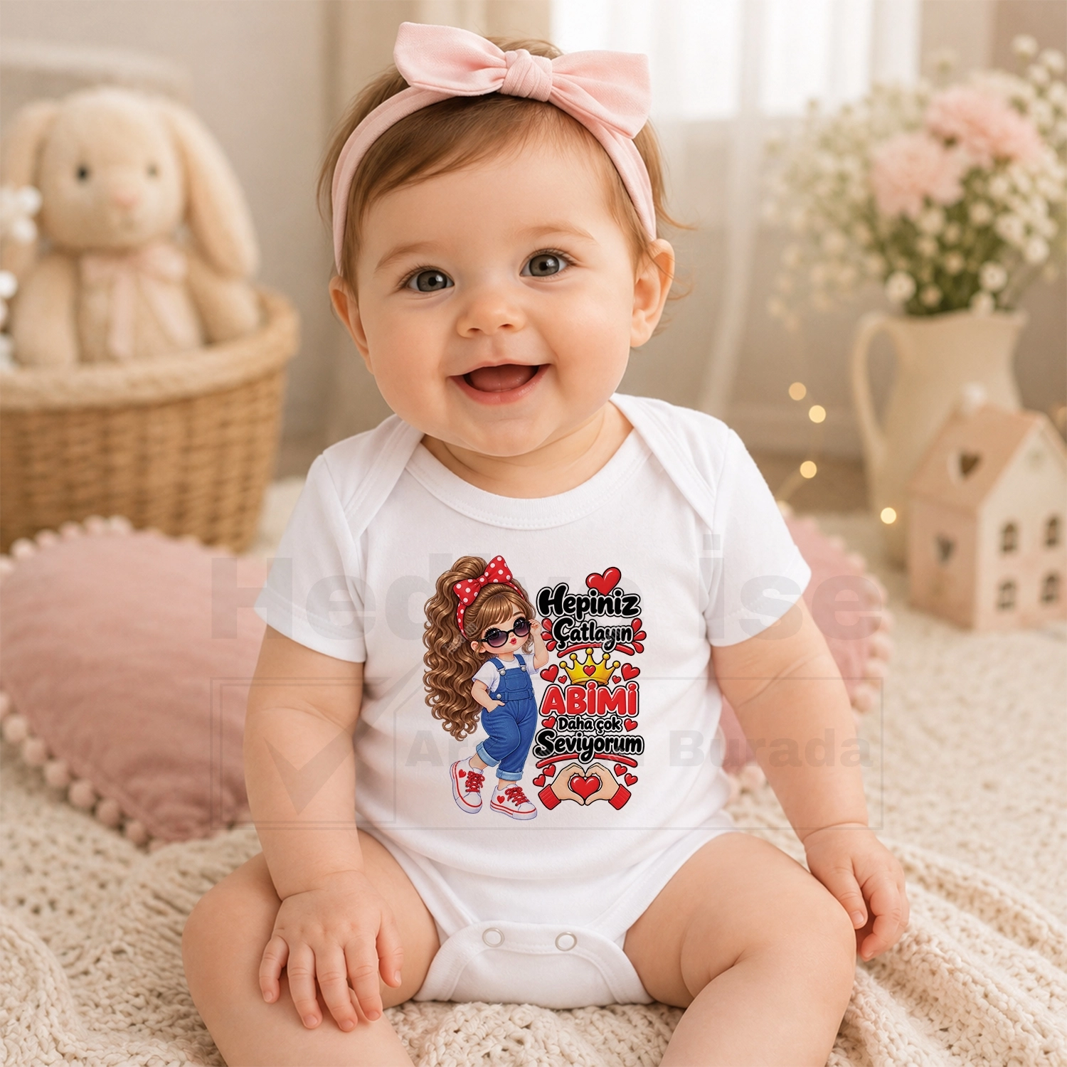 Hepiniz Çatlayın Abimi Daha Çok Seviyorum - Bebek Body Zıbın