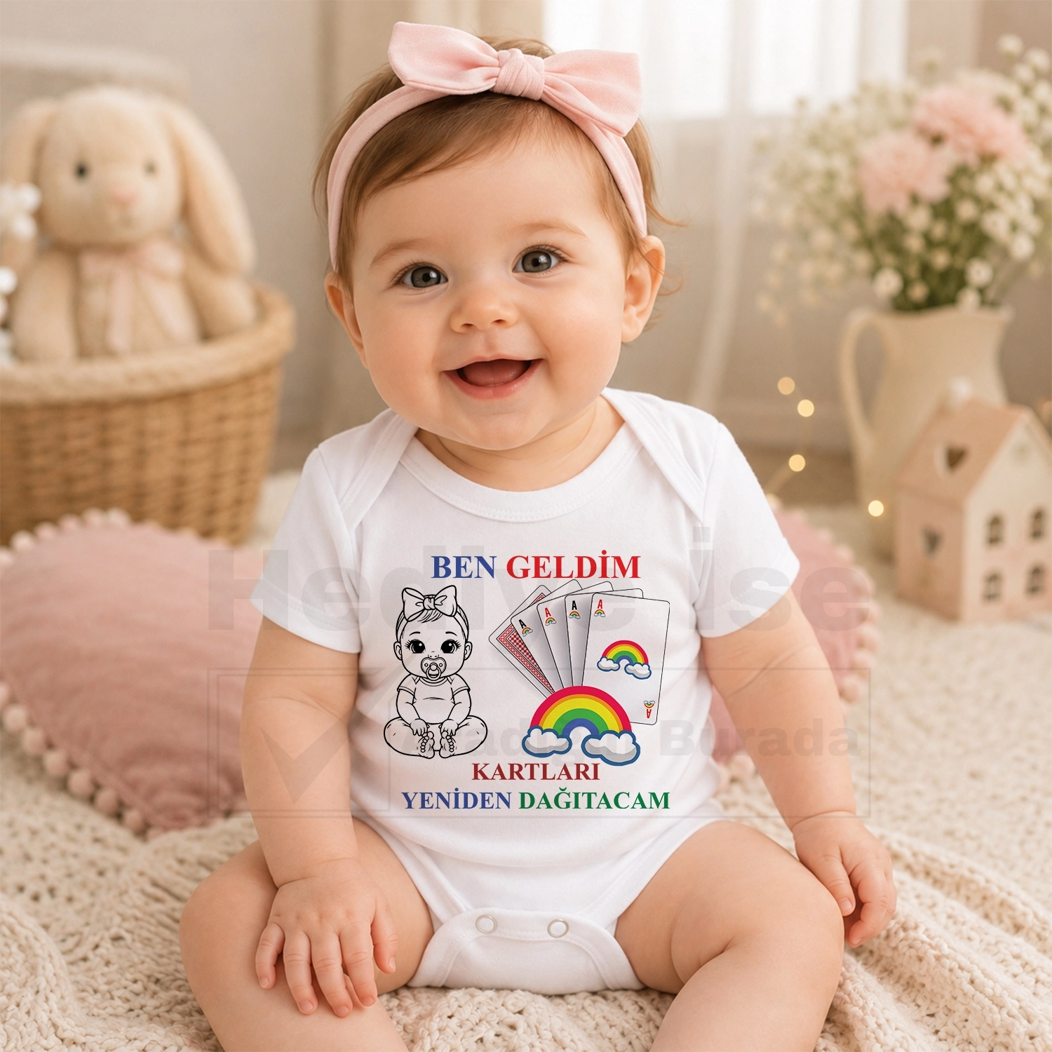 Ben Geldim Kartları Yeniden Dağıtacam - Bebek Body Zıbın