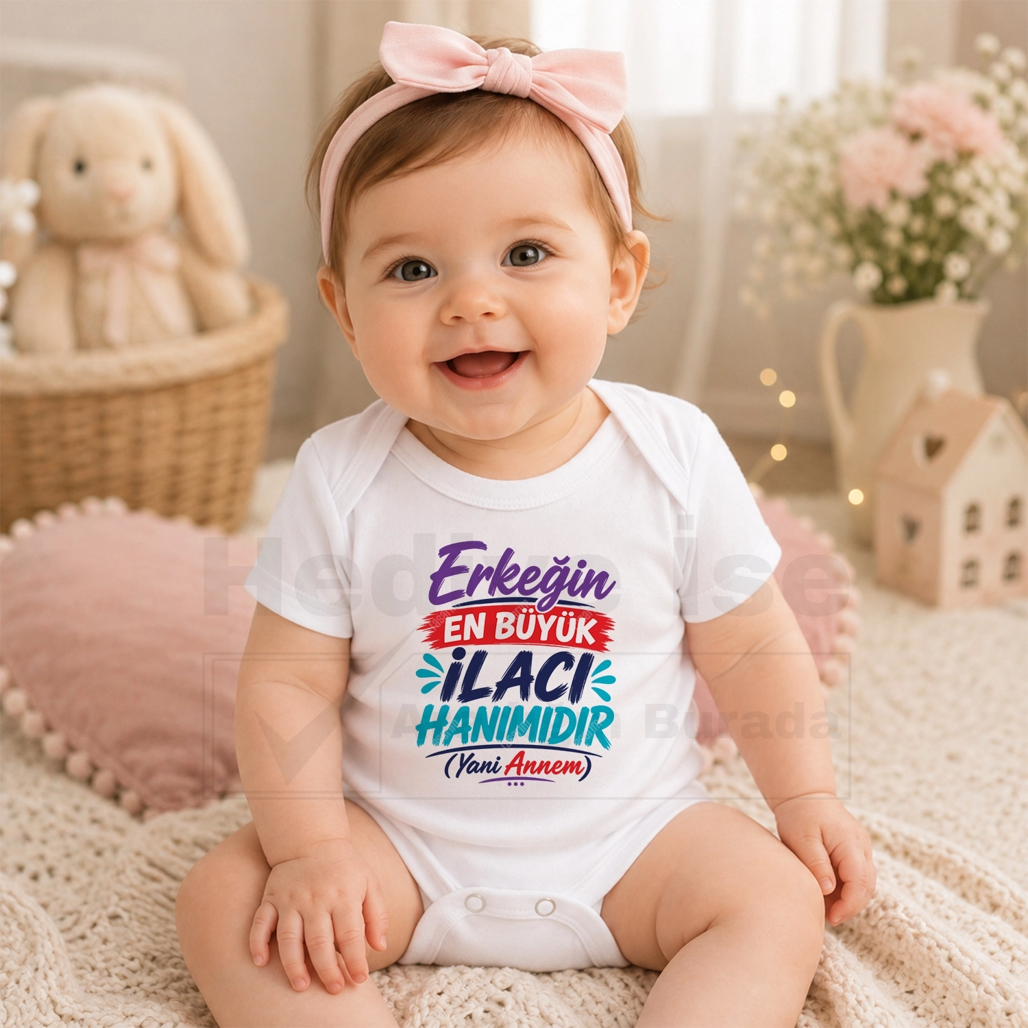 Erkeğin En Büyük İlacı Hanımıdır Yani Annem - Bebek Body Zıbın