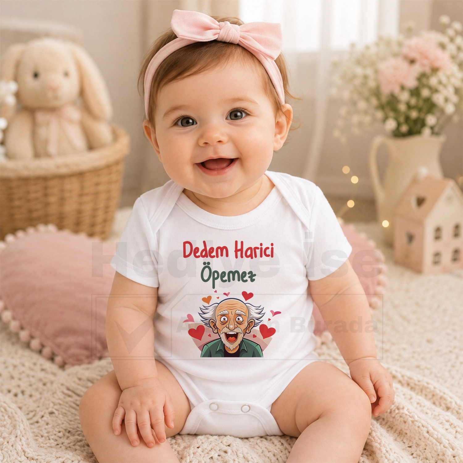Dedem Harici Öpemez - Bebek Body Zıbın