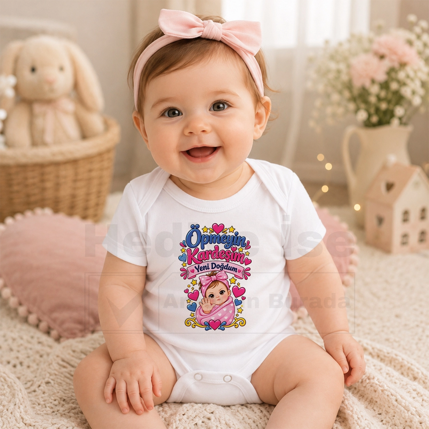 Öpmeyin Kardeşim Yeni Doğdum - Bebek Body Zıbın